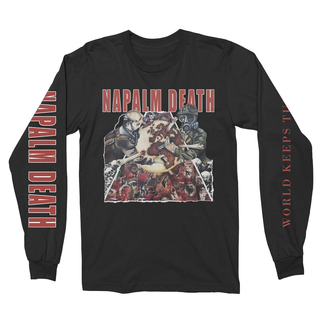 Longsleeve layout and rework for Napalm Death's EP "The World Keeps Turning""