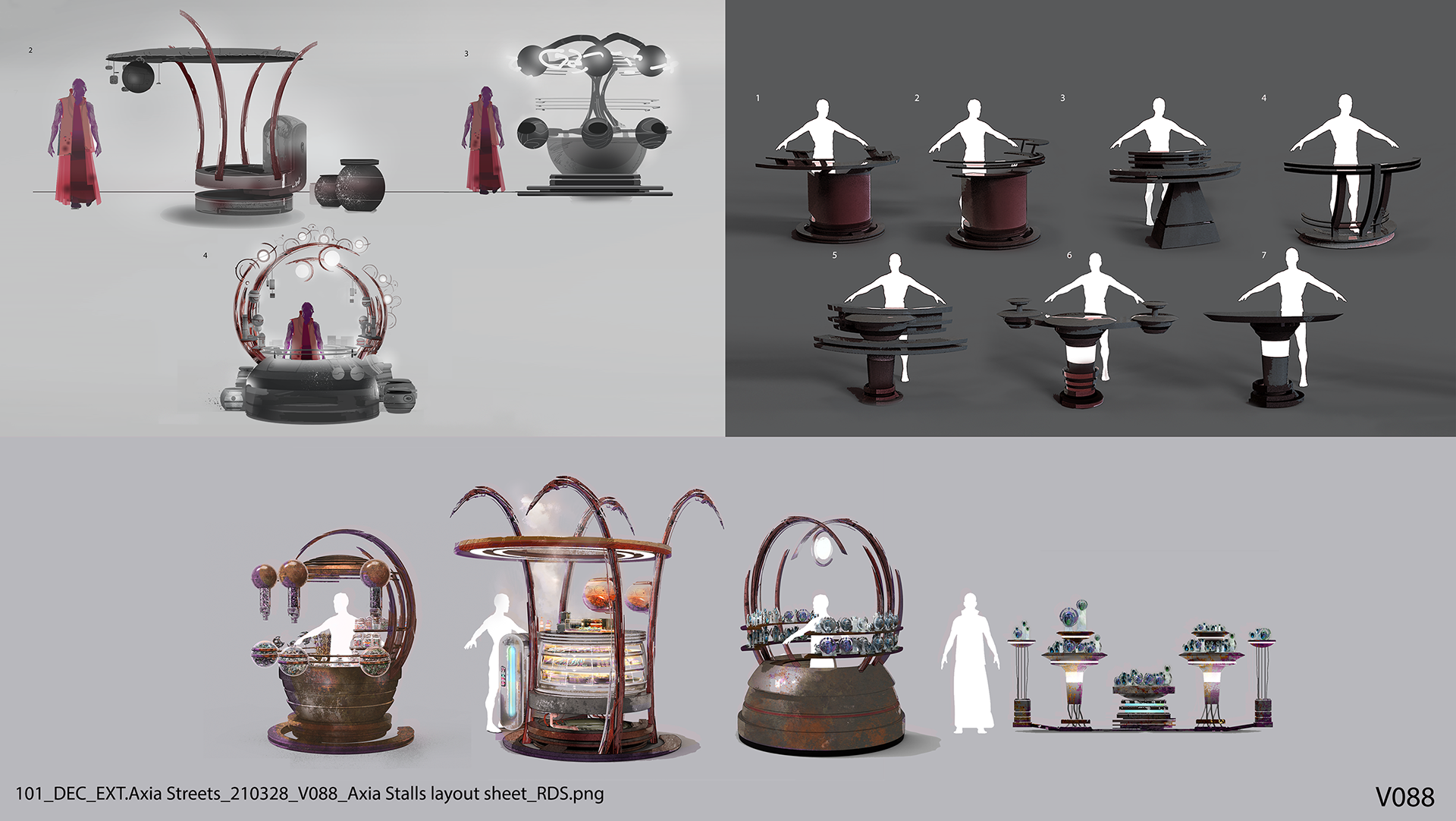 Axia Food Stall sketches