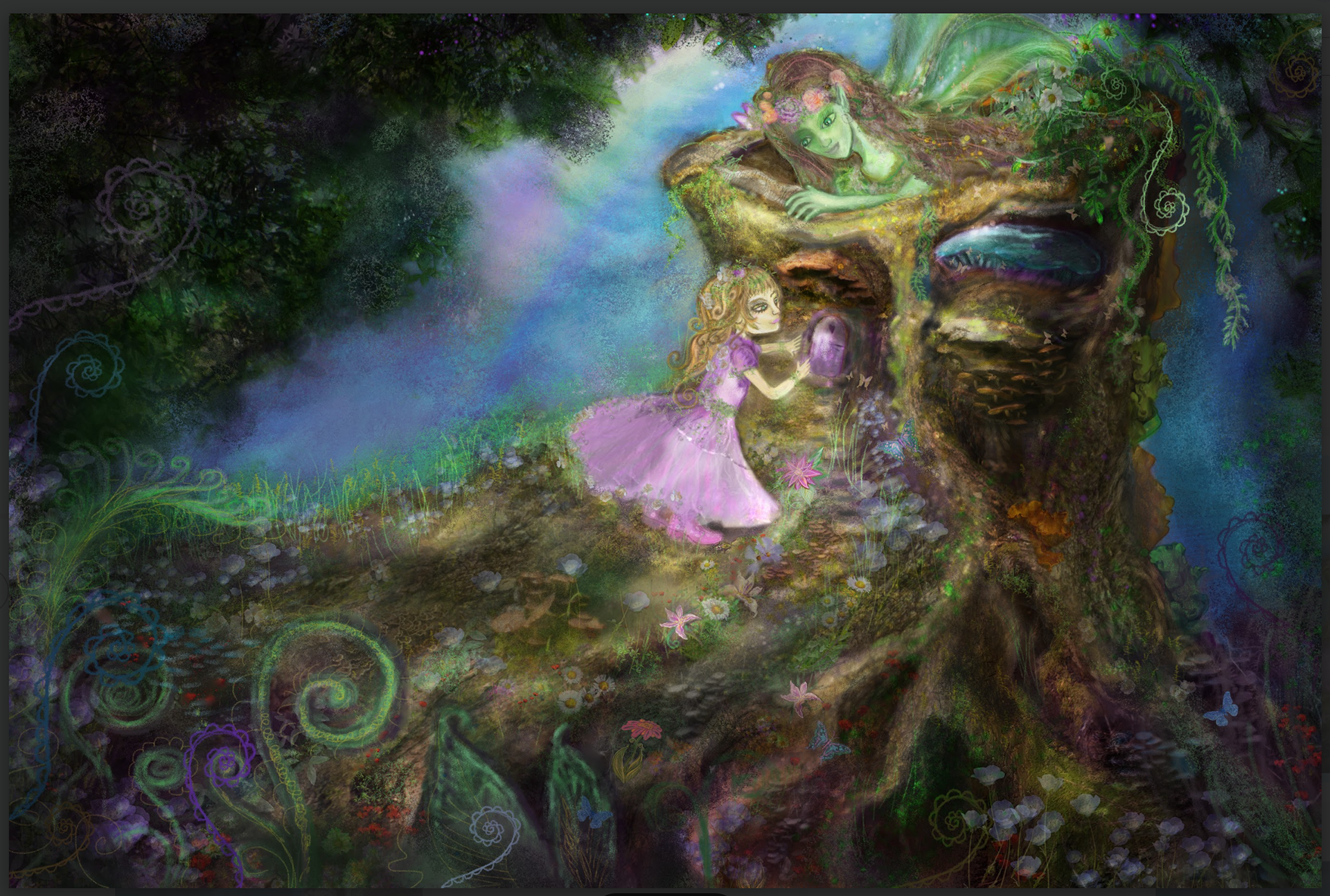 Digital Painting for Story Spread Fairy City