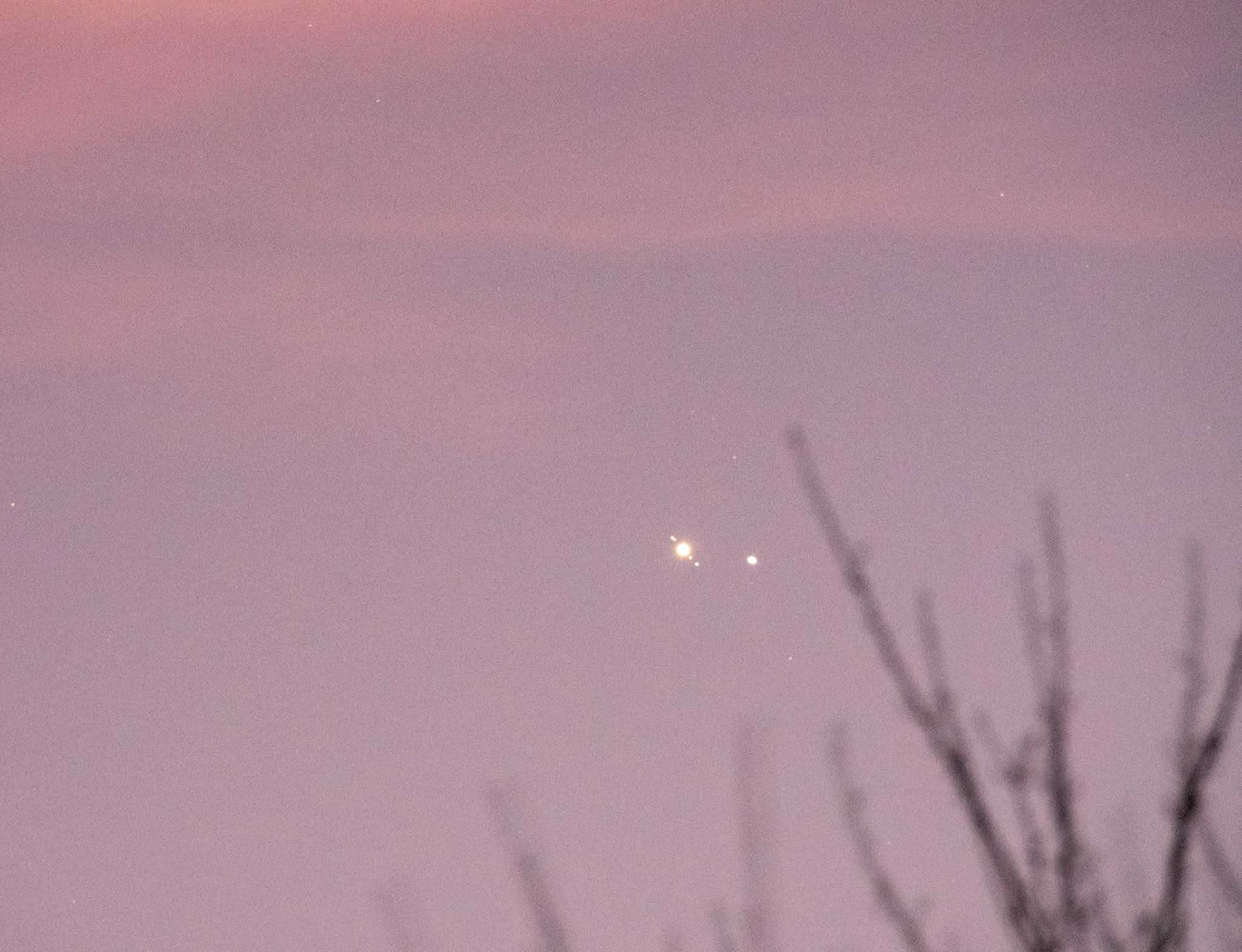 Jupiter (Biggest) & Saturn (2nd Biggest) w/ some of their moons.