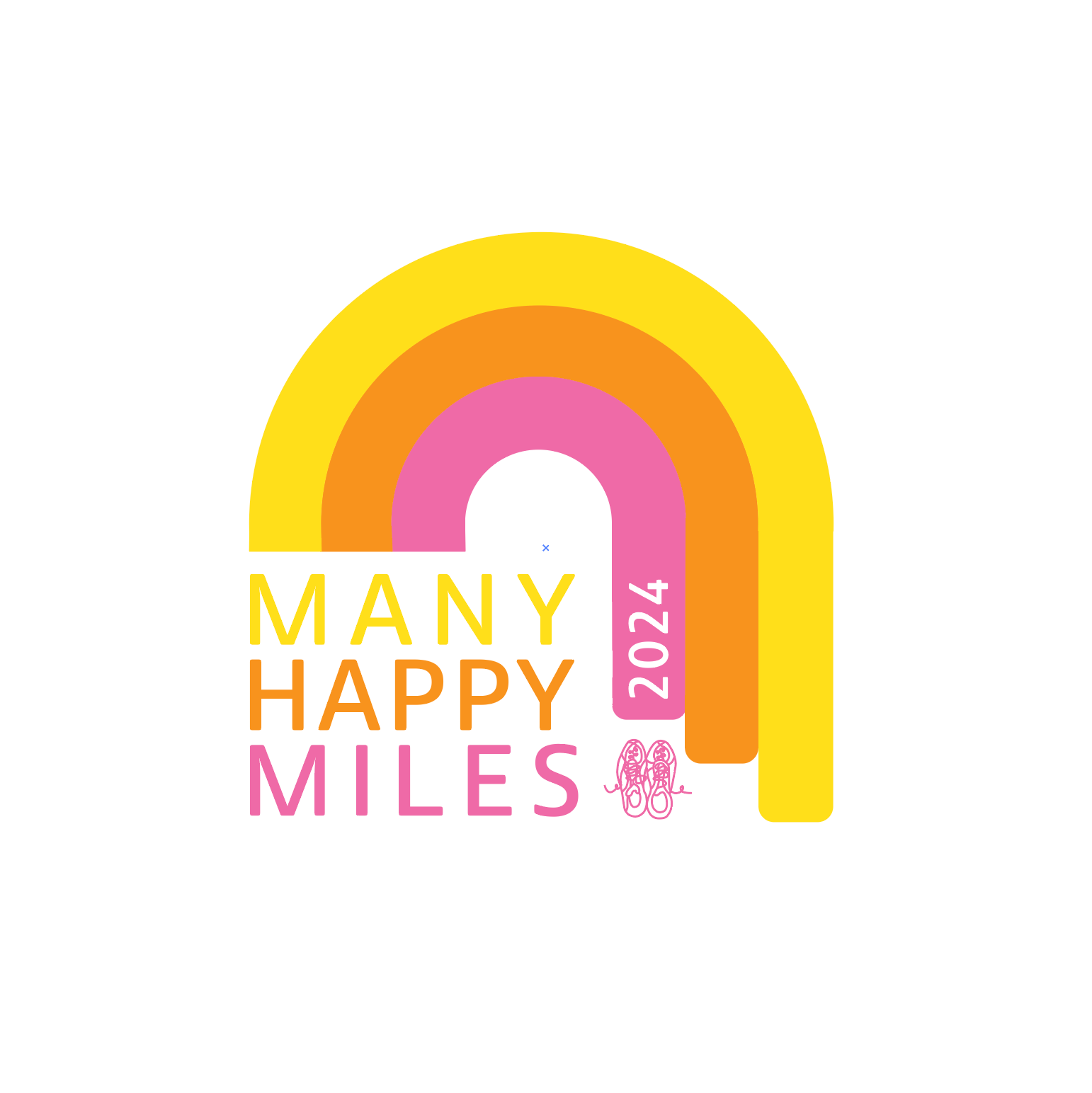 LOGO REDESIGN of annual subscription program for https://anothermotherrunner.com/many-happy-miles-2024/
