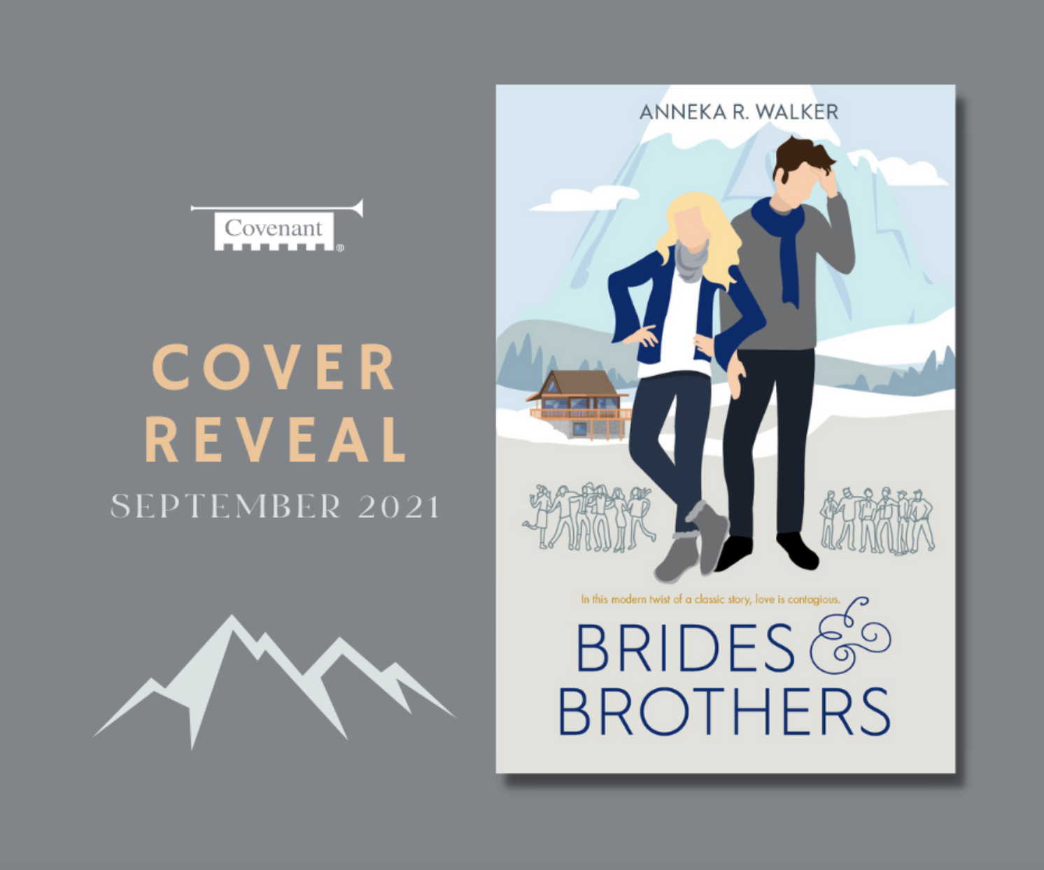Cover Reveal of book being released in September 2021. Brides & Brothers ©2021, Covenant Communications