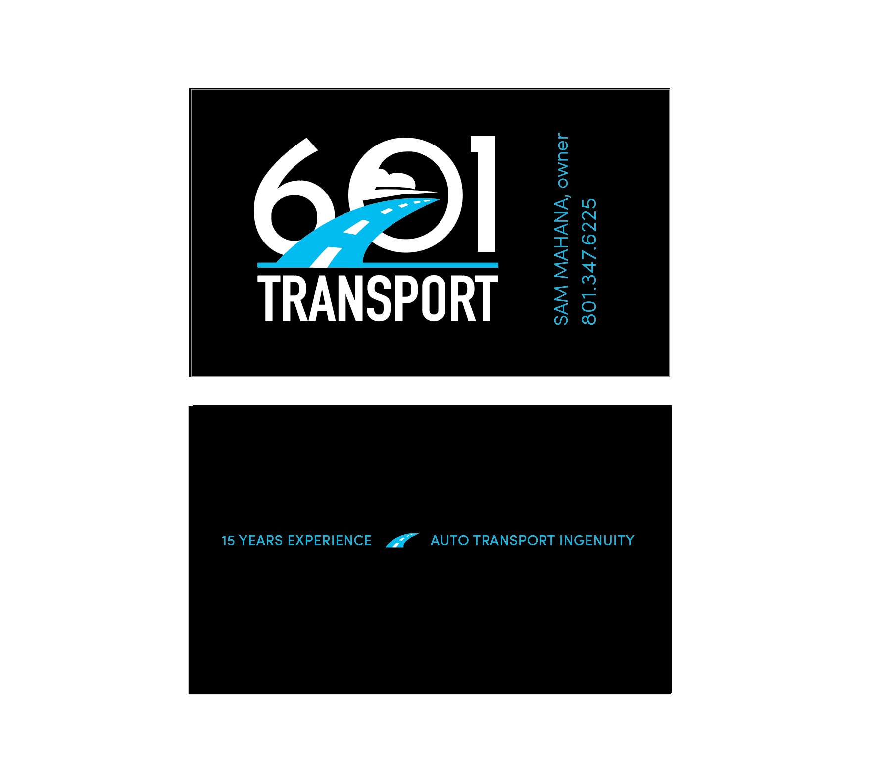 Logo and business card for Auto Transport company, 2018.
