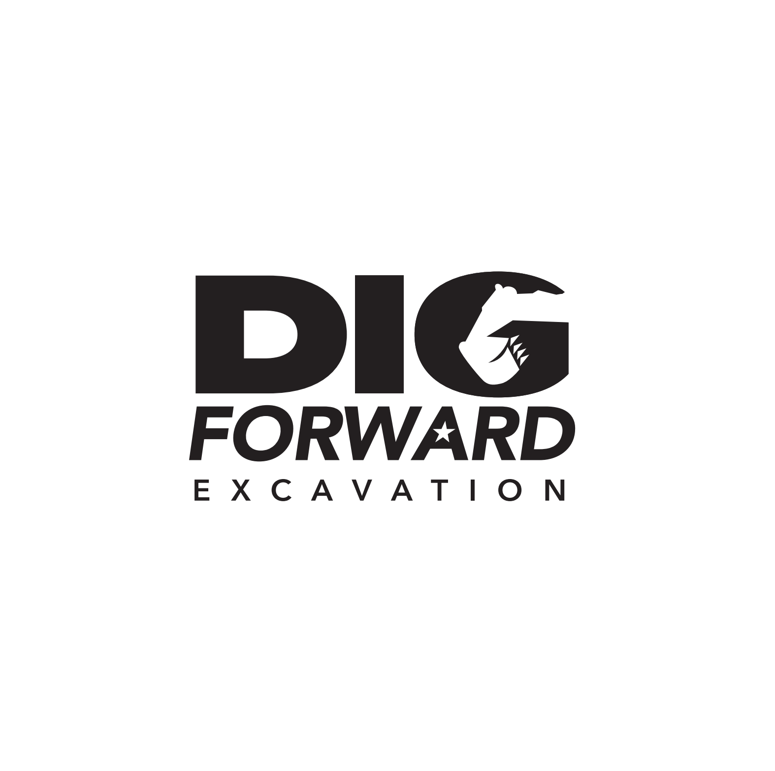 Excavation and construction company logo