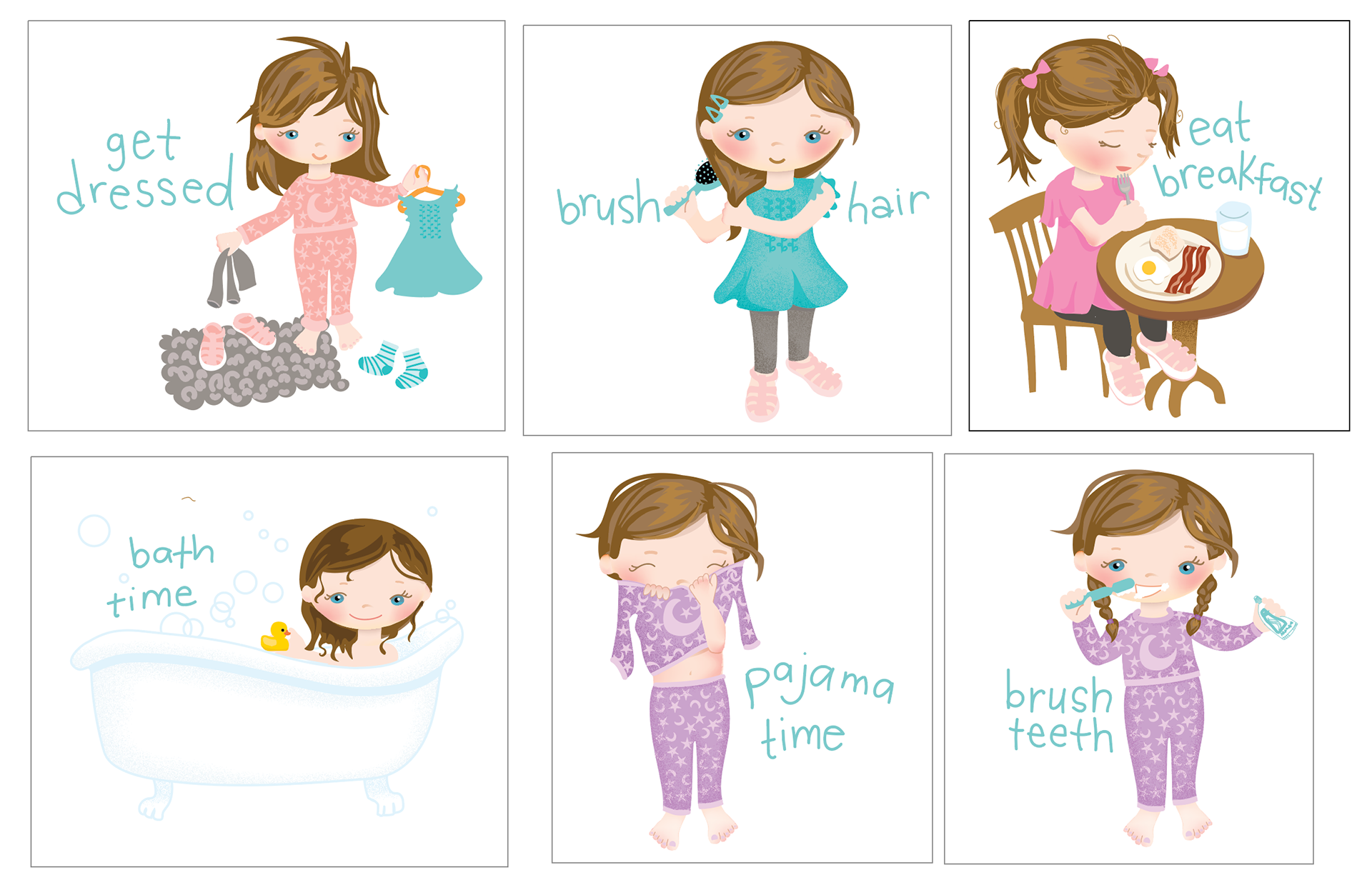 Private commission for customized chore chart. 2020.