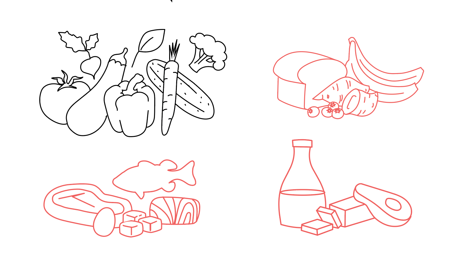 custom icons/illustrations for Train Like A Mother Club's nutrition programs. 2019.