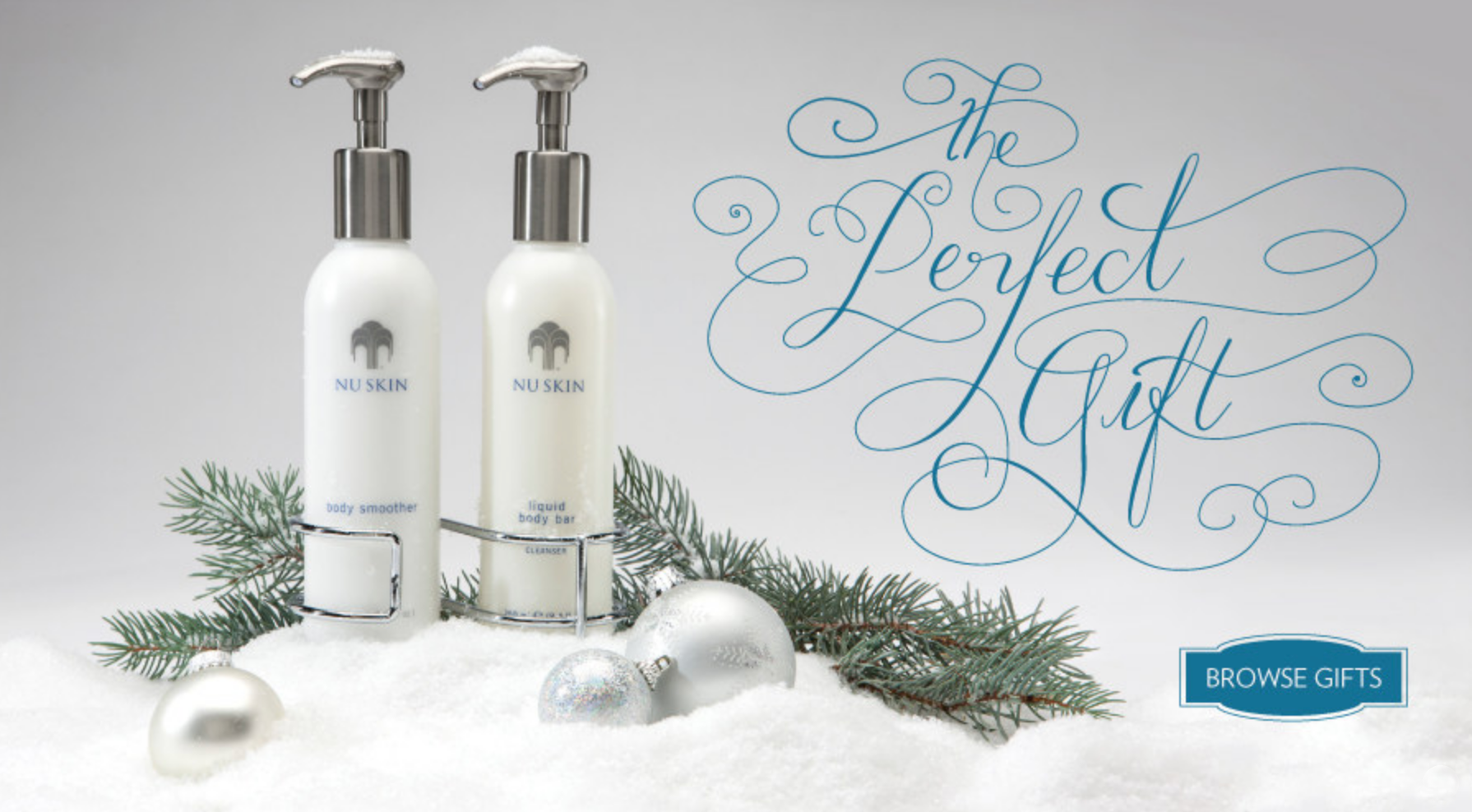 Holiday add for Nu Skin product promo. I did all aspects of this, including art directing the photography to the hand lettering. 2012