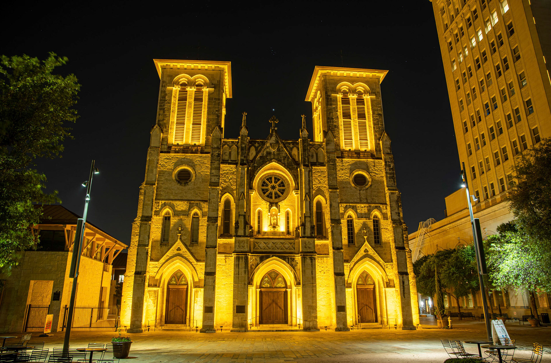 San Fernando Cathedral, Venus, and the Pleaides