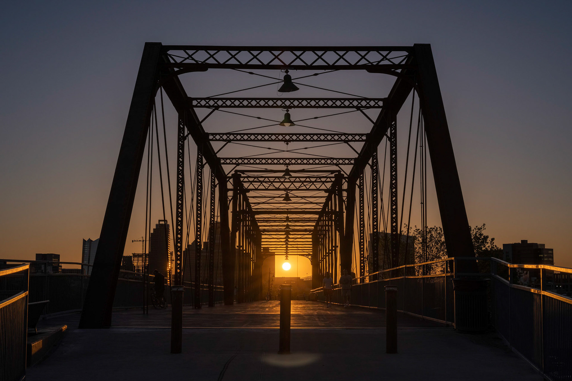 Sunset Through Hays Street Bridge