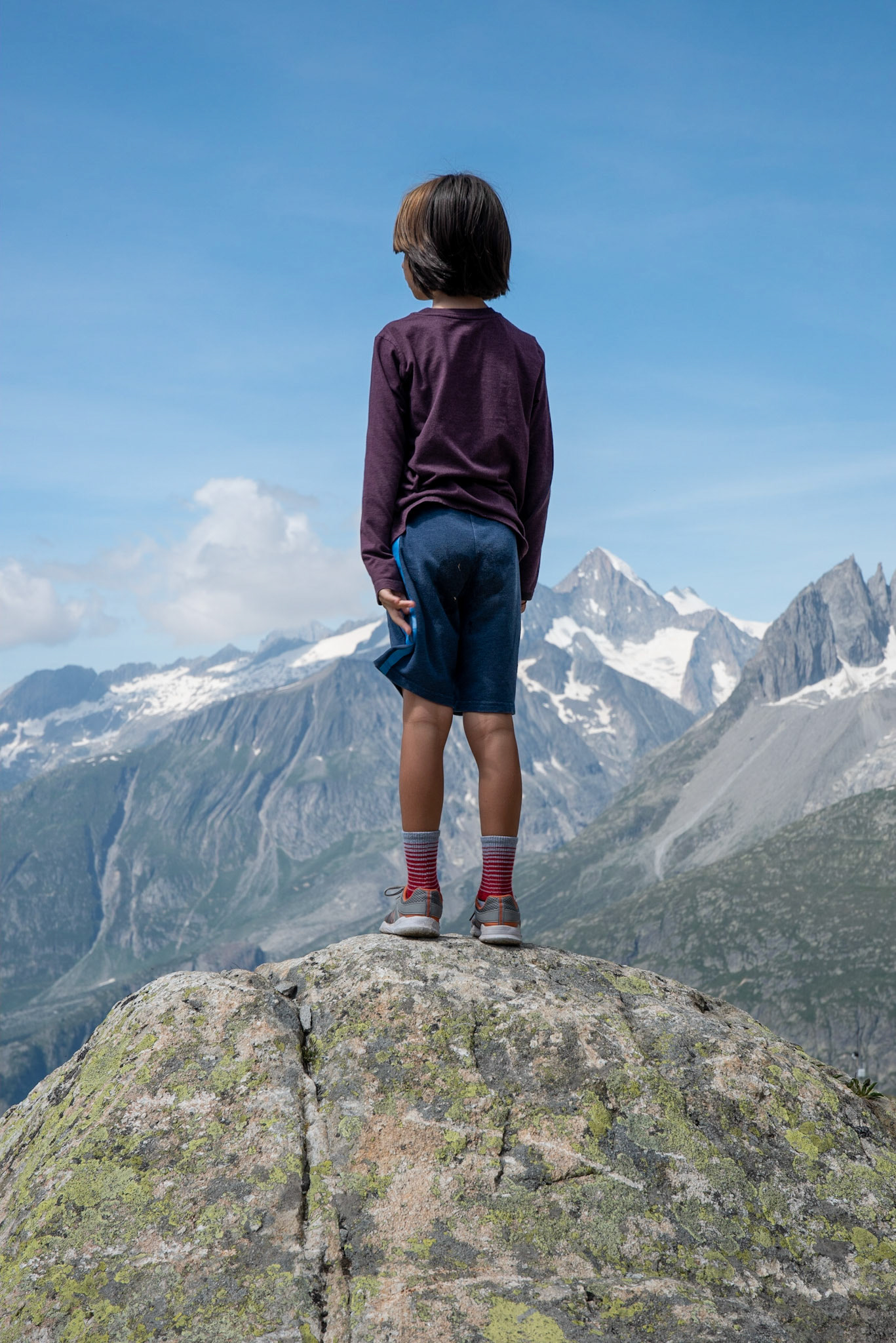My son, standing on the Bettmerhorn, like a king surveying his kingdom.
