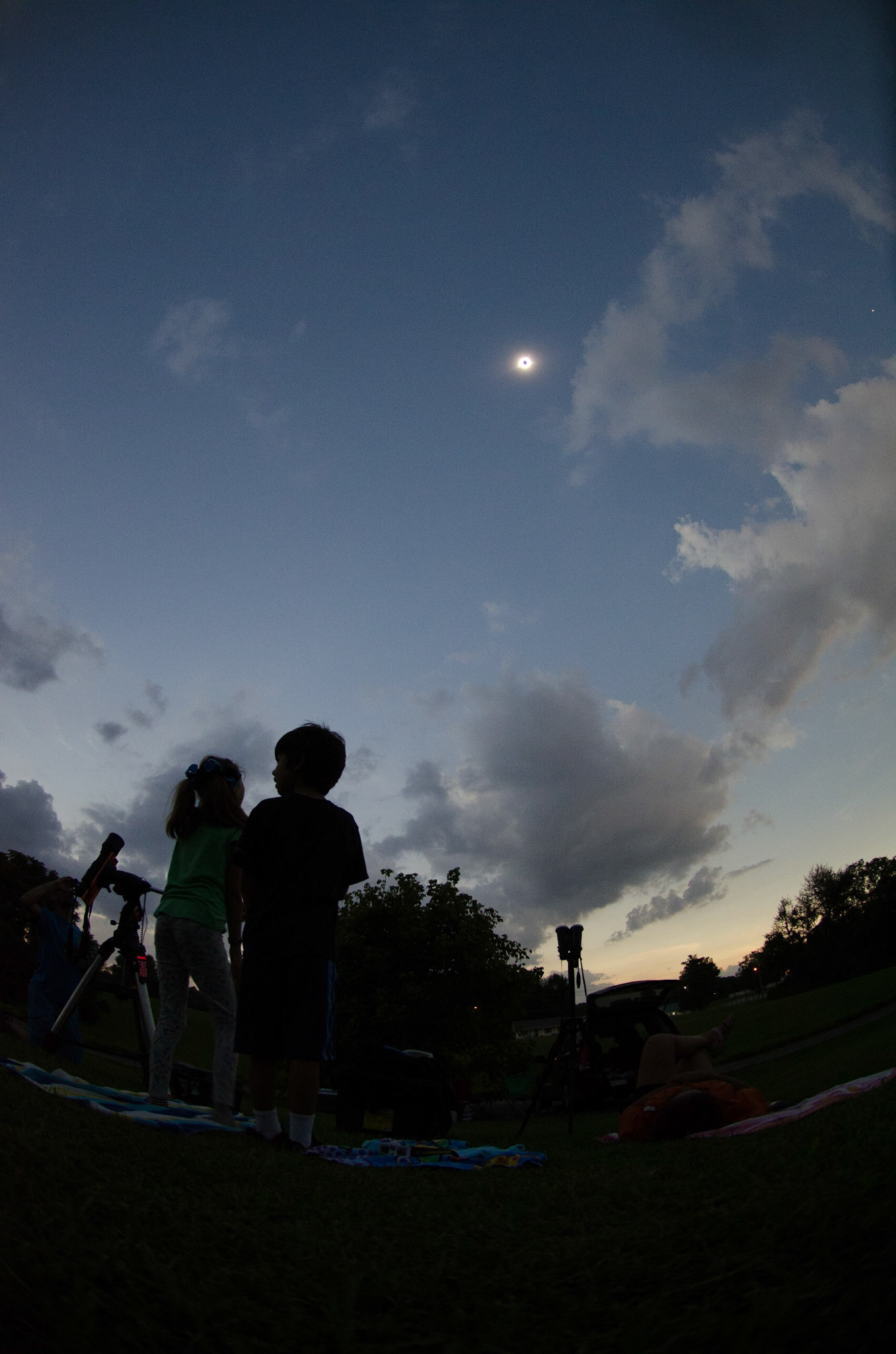 Excitement During Total Solar Eclipse