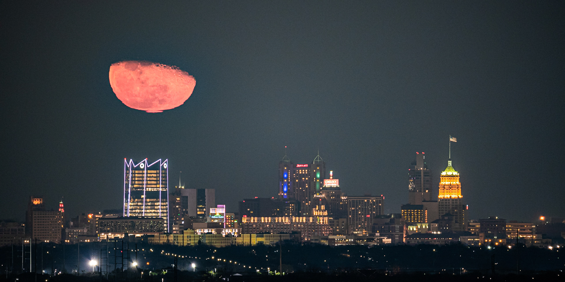 Moonrise over Frost Tower