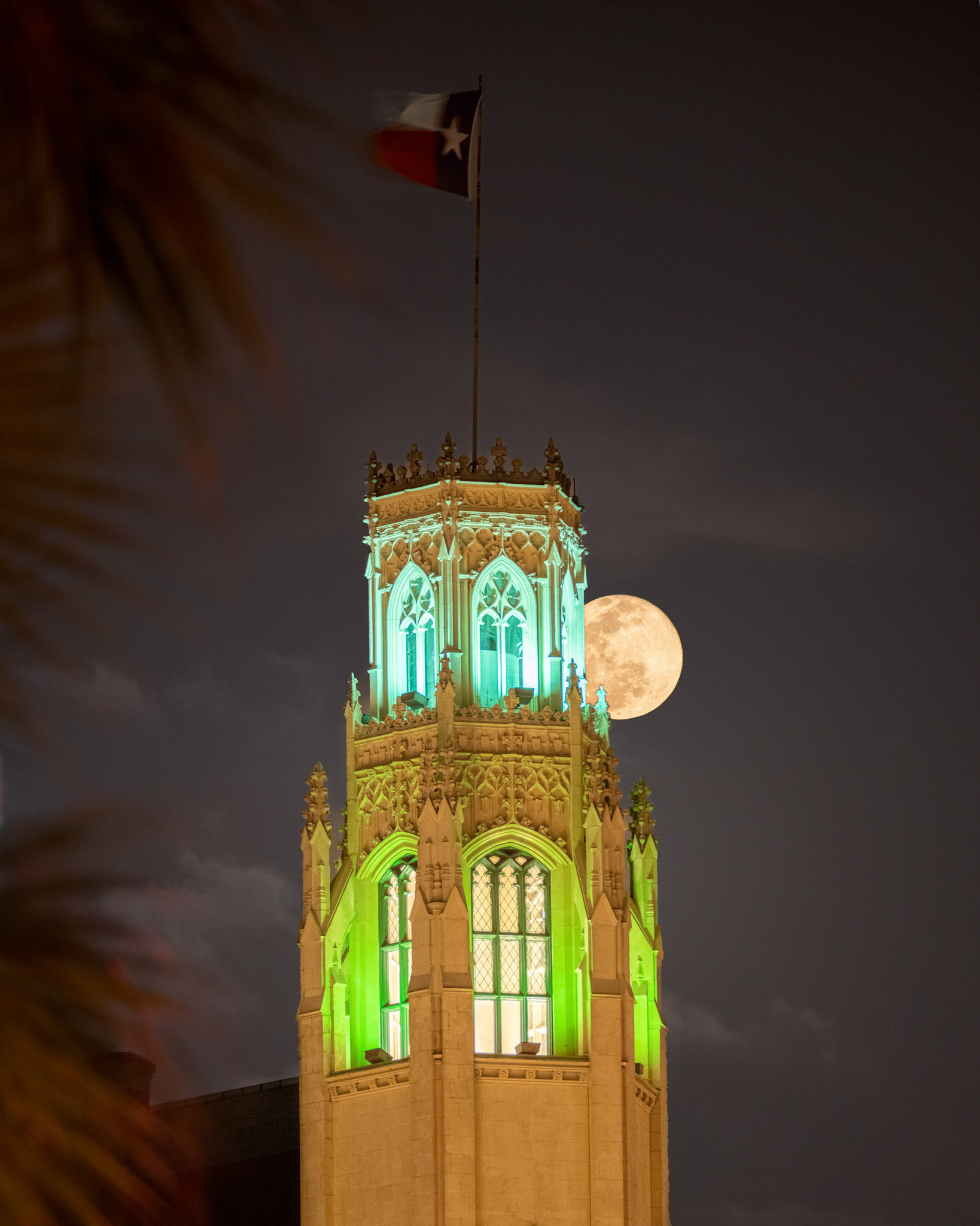 Emily Morgan Tower with Moon