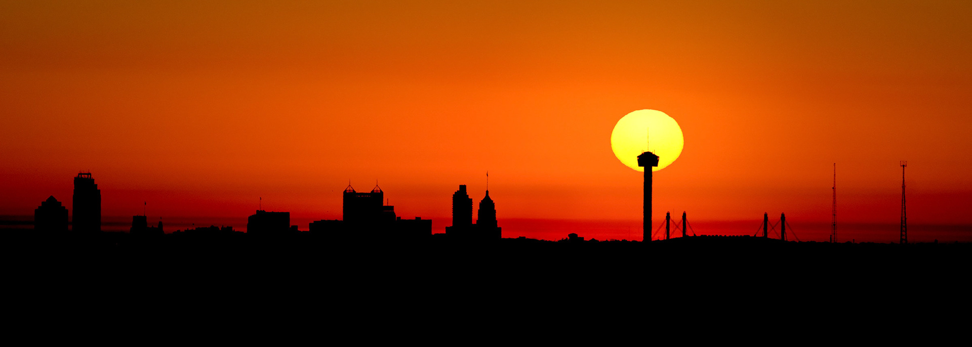 Sunrise behind Tower 2016