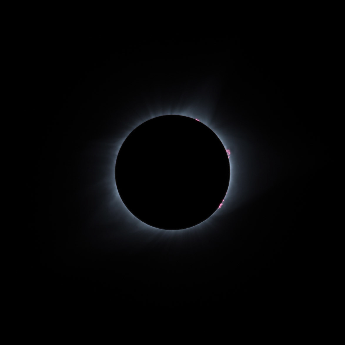 Solar Prominences Eclipse 2017