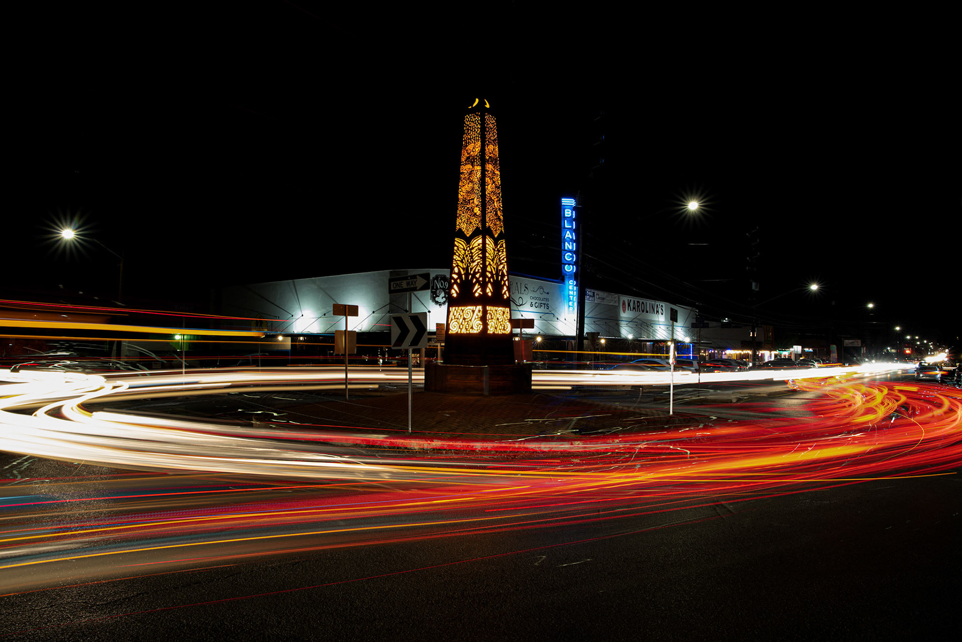 The Beacon and Light Trail Swirls