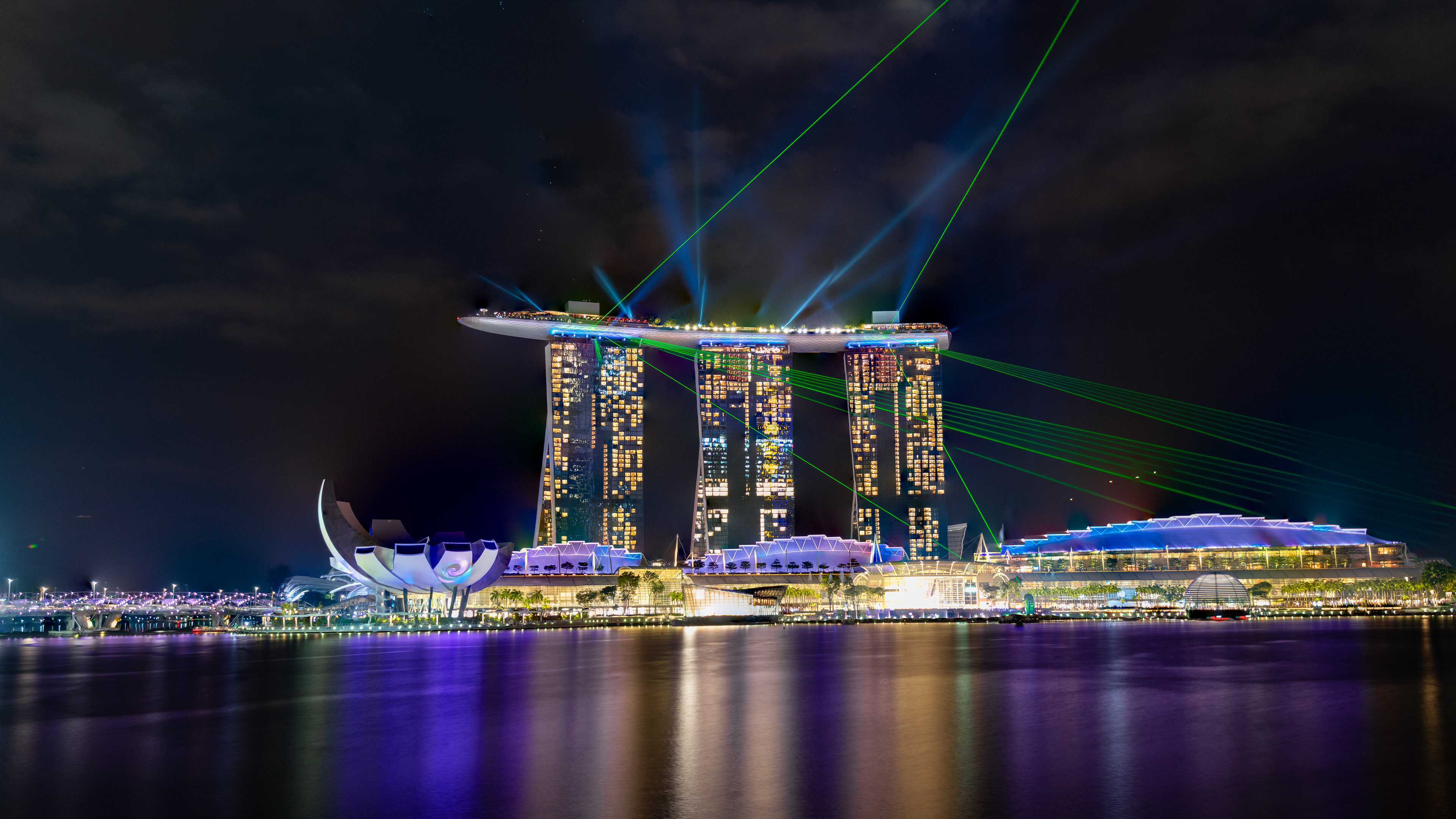 Spectra- A light sound and laser show at Marina Bay Sands, SIngapore