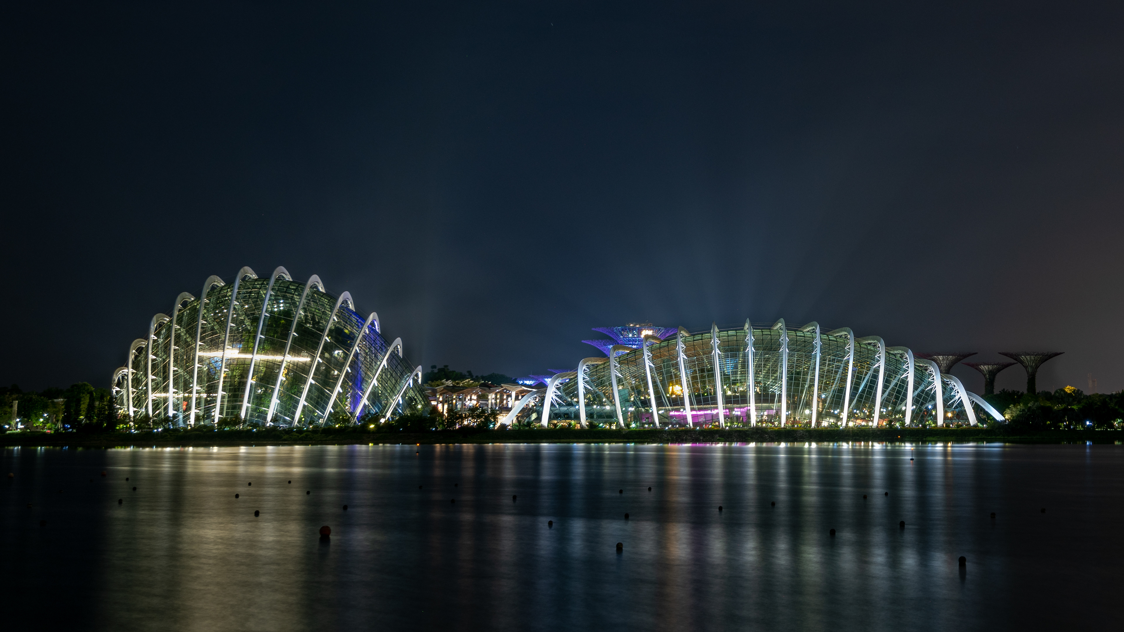 The Cloud Forest and Flower Dome at Gardens by the Bay