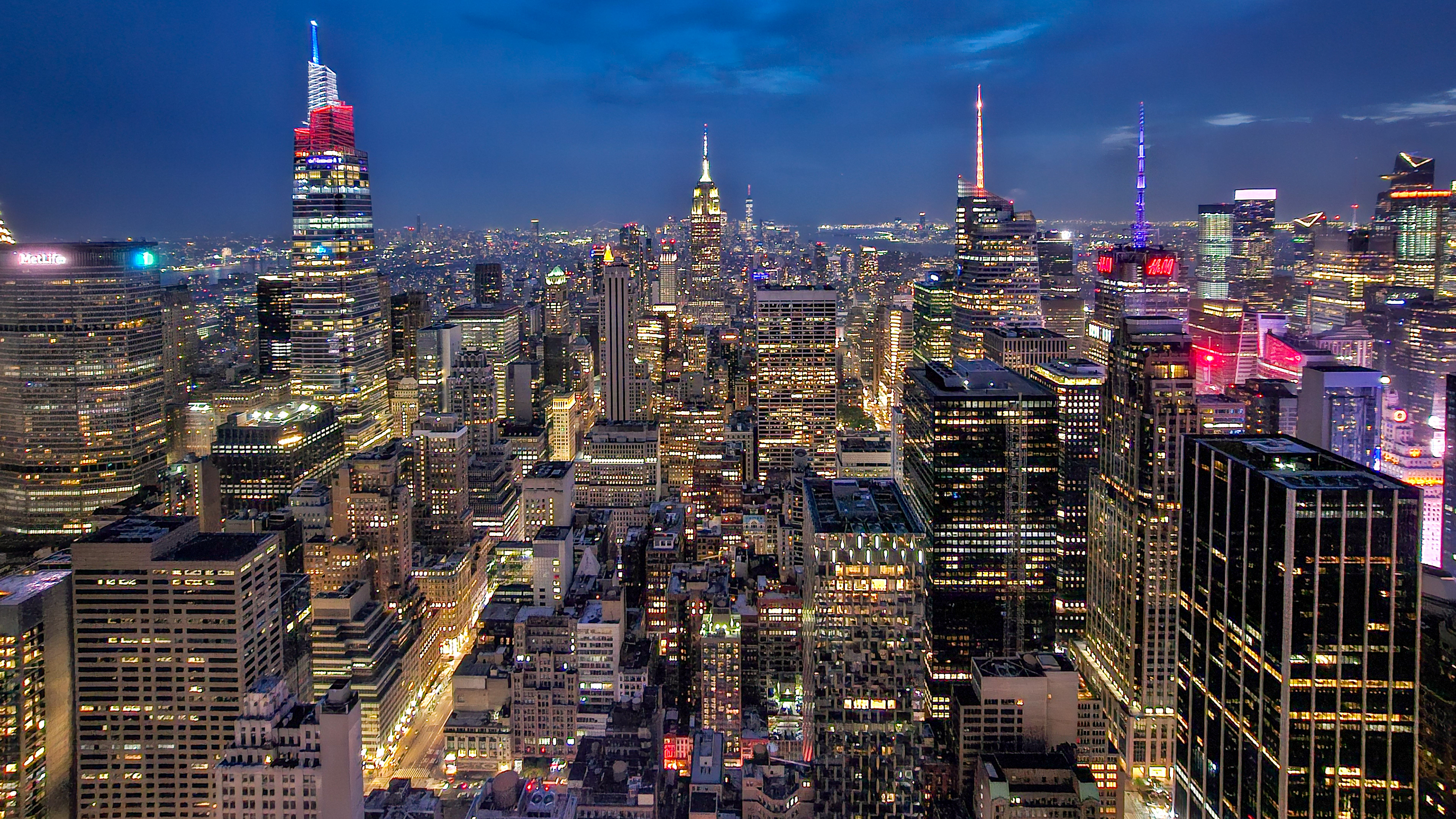 New York City at Dusk as seen from 'Top of the Rock' observation deck