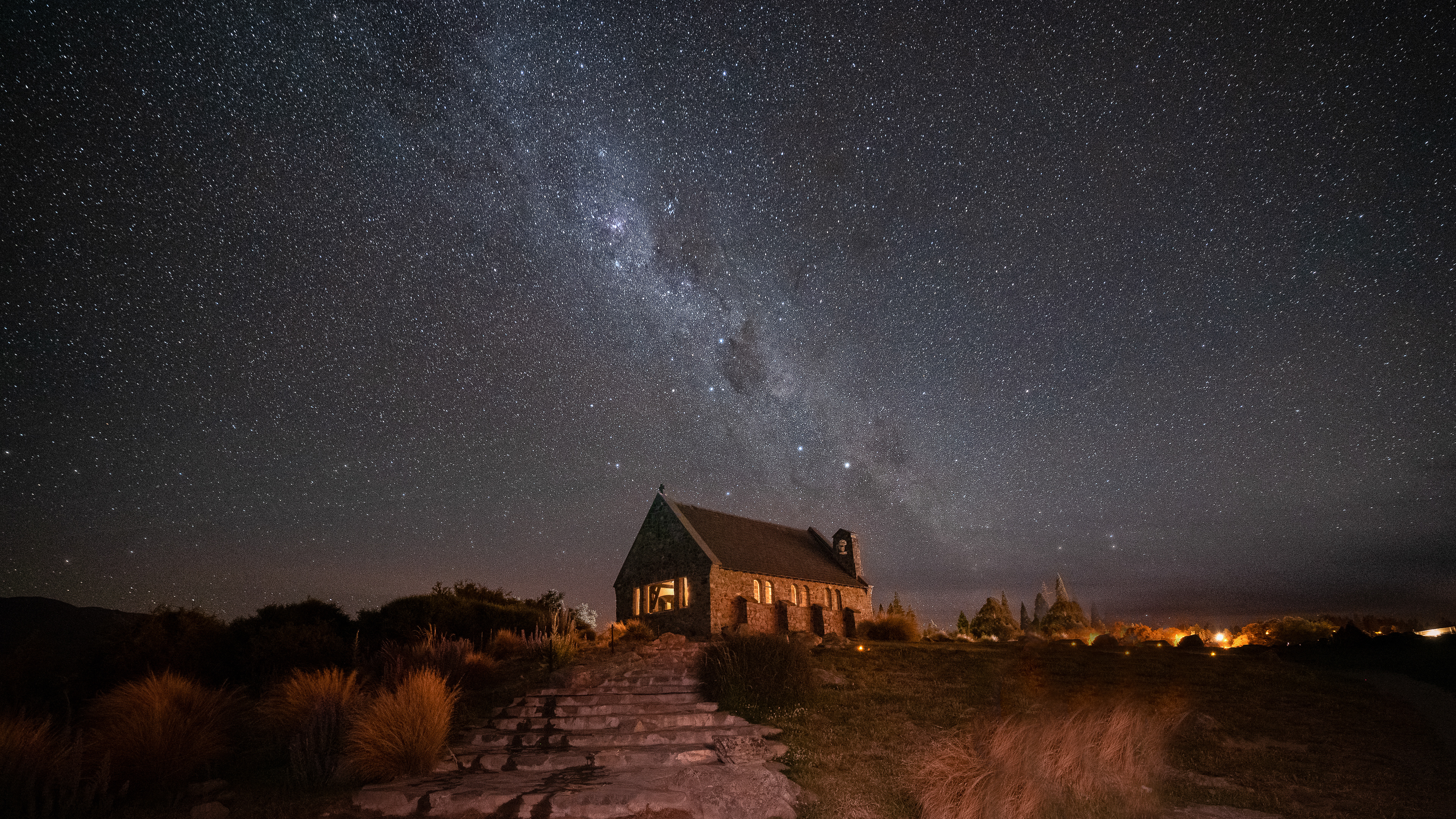 Milky Over the Church of Good Shepherd, Lake Tekapo- South Island New Zealand