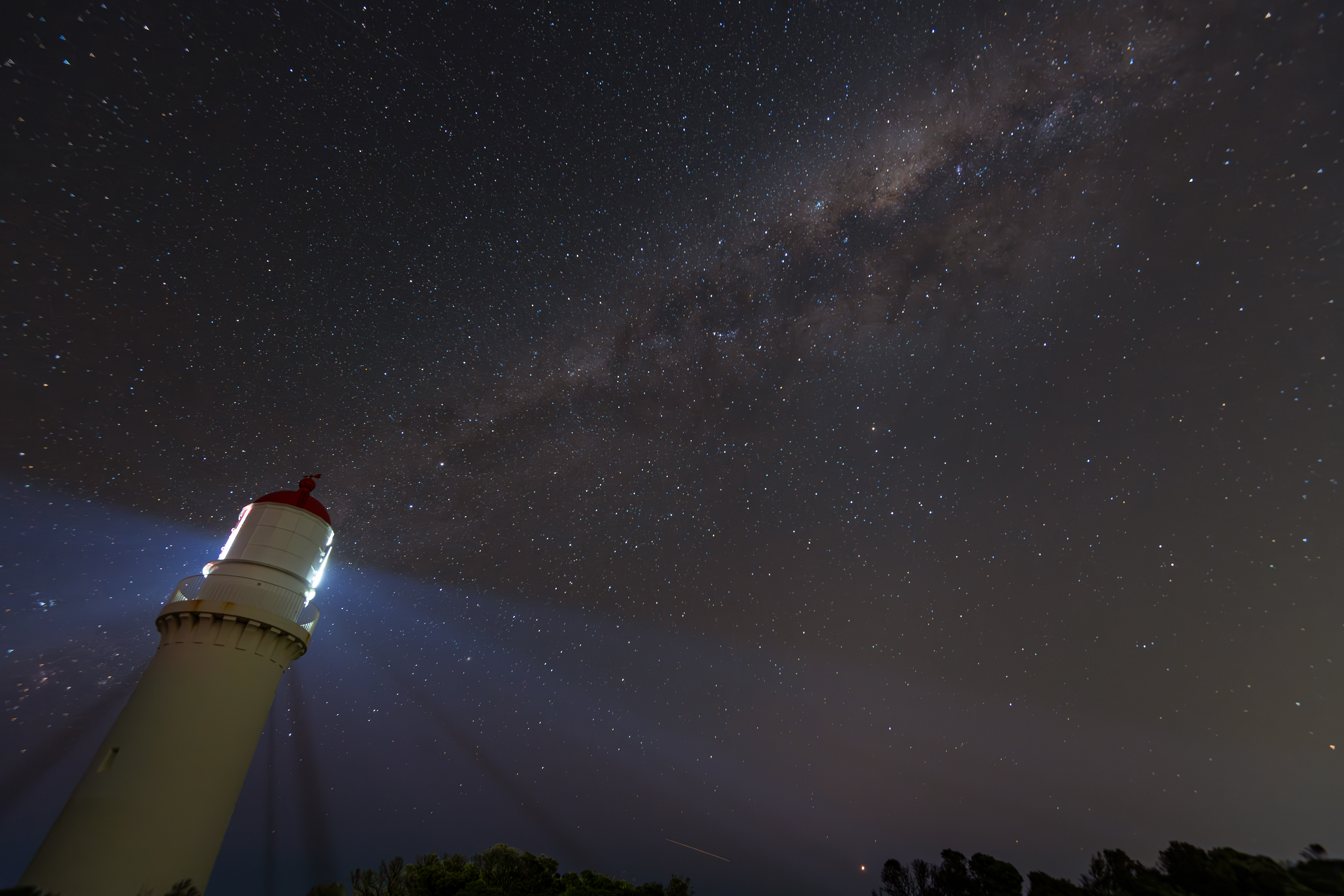 Milky Way against the Cape Schanck Lighthouse in VIC, Aus