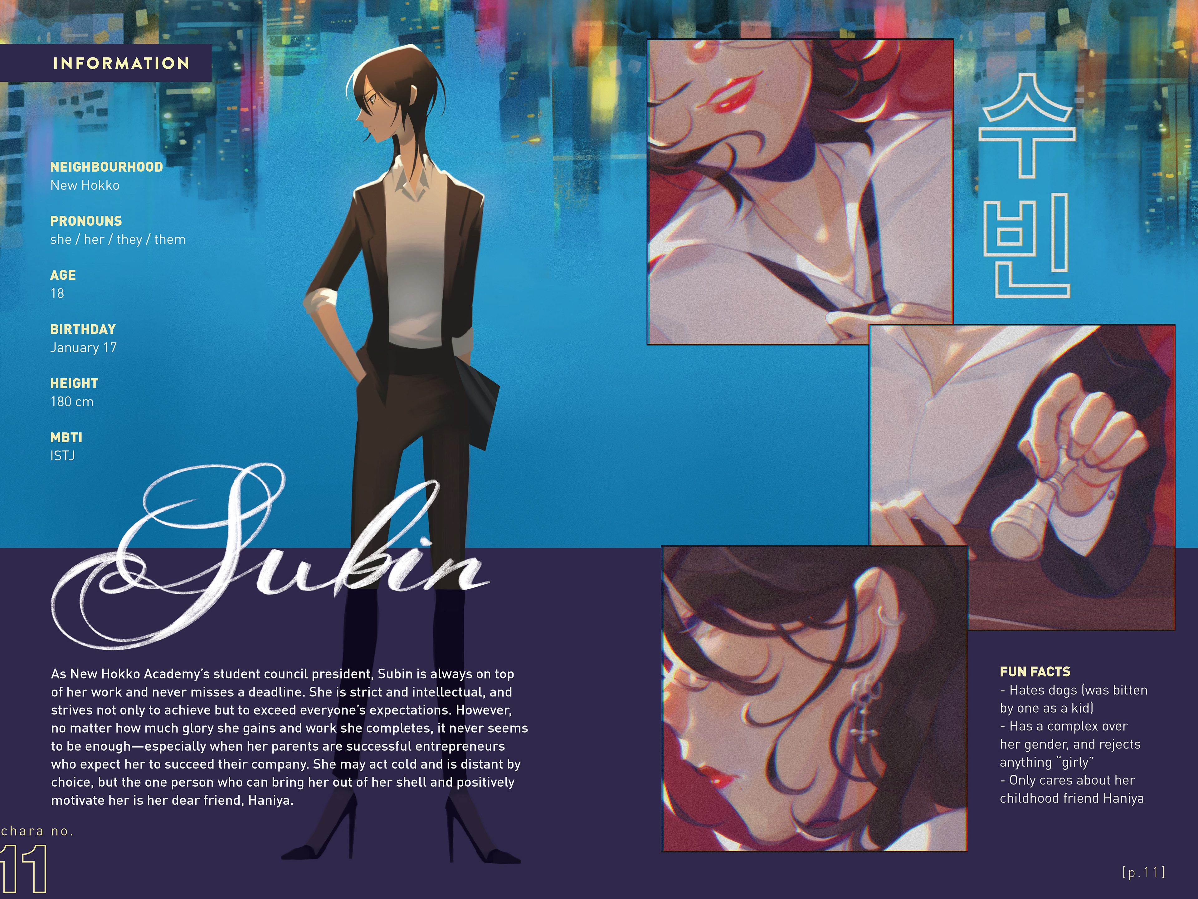 Character by: Mandy Huang | Right illustration by Justine Lee