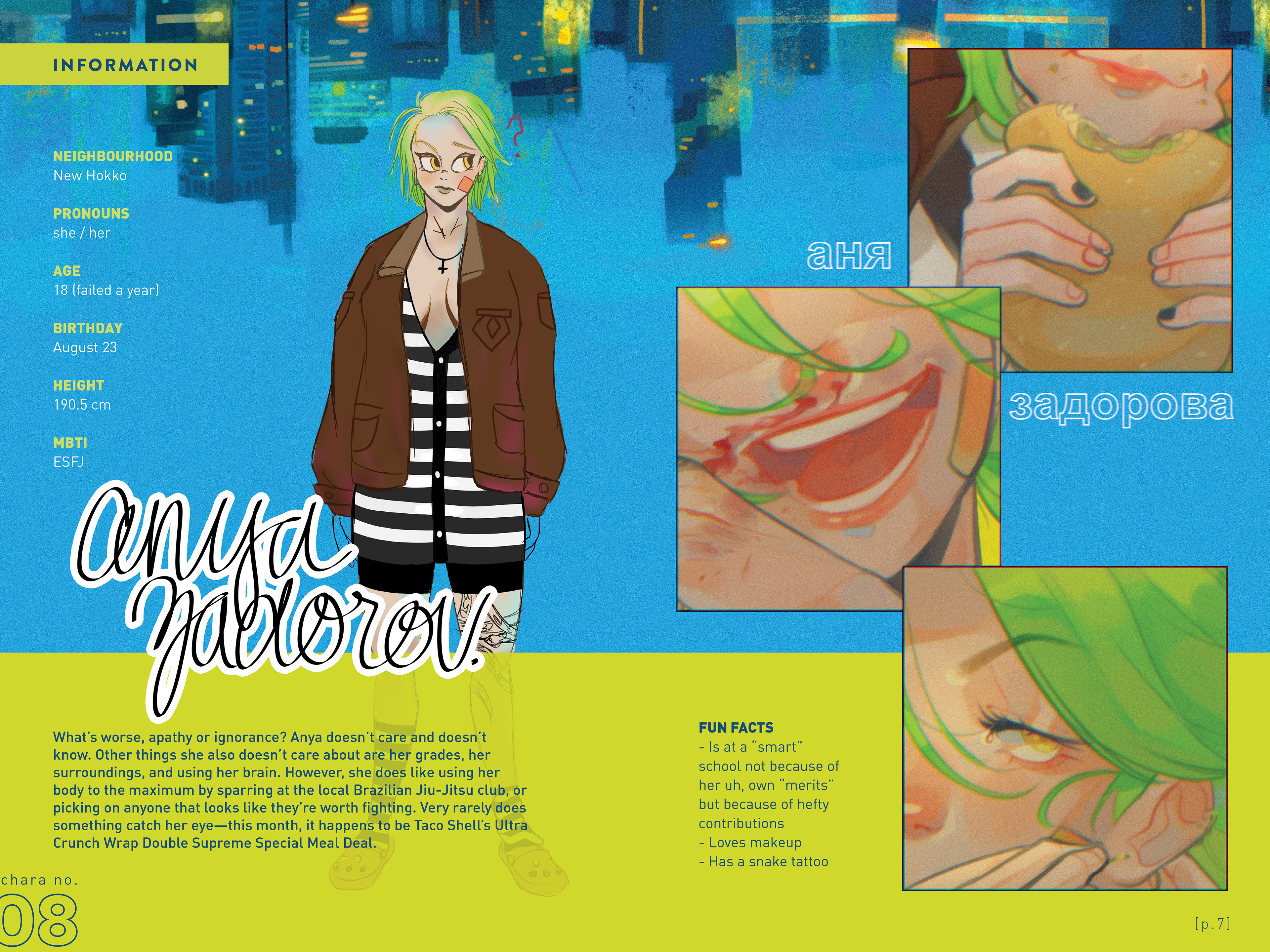 Character by: Sally Pang | Right illustration by Justine Lee