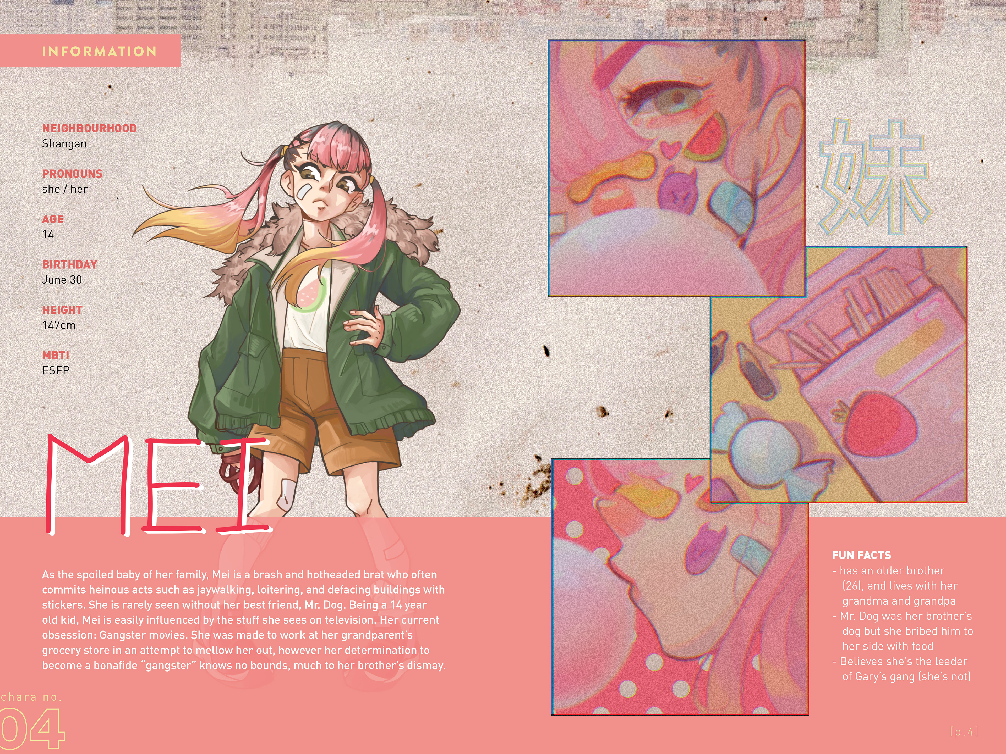 Character by: Vernice Tse | Right illustration by Justine Lee