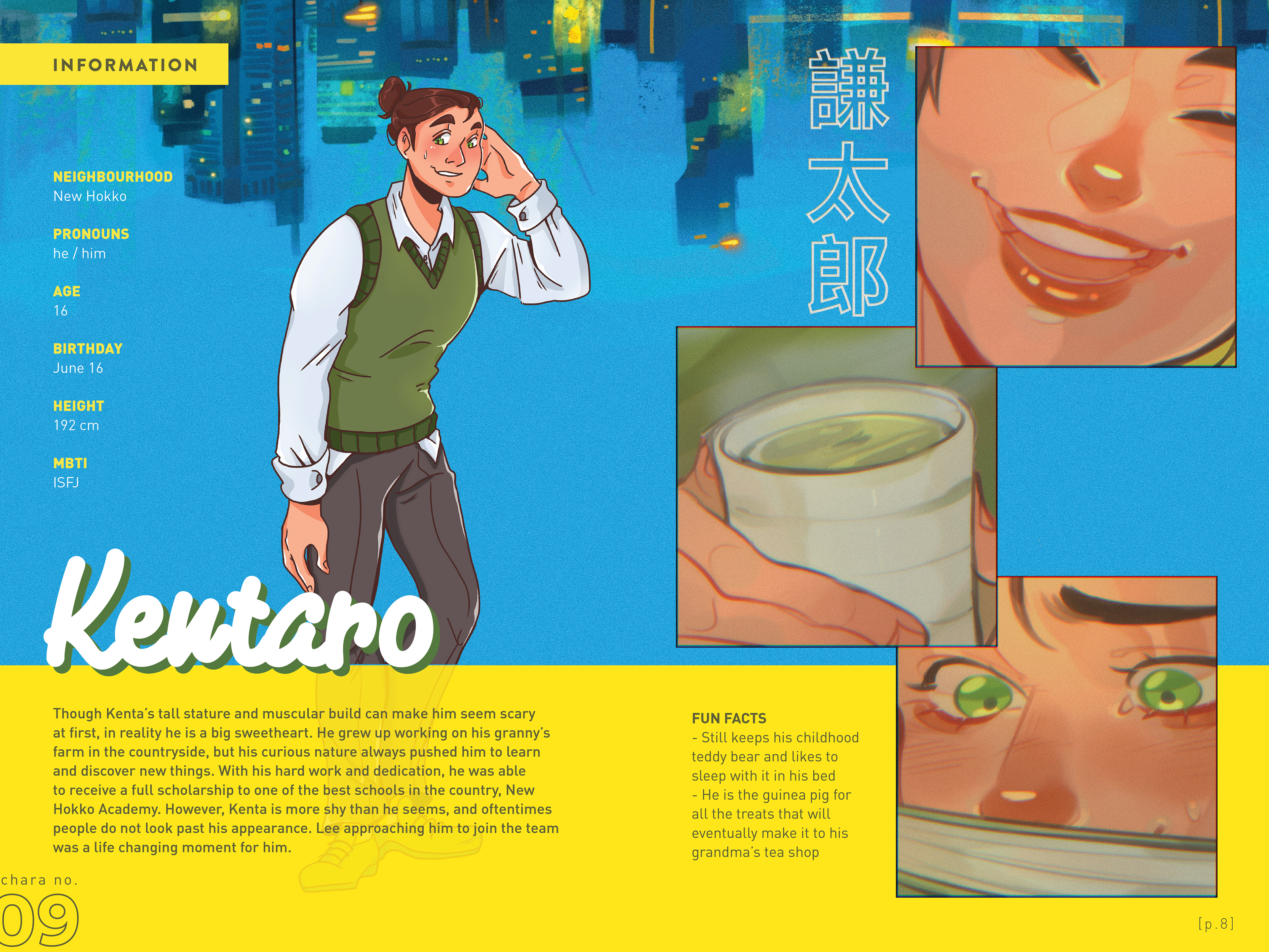 Character by: Maryam Vaseghi | Right illustration by Justine Lee
