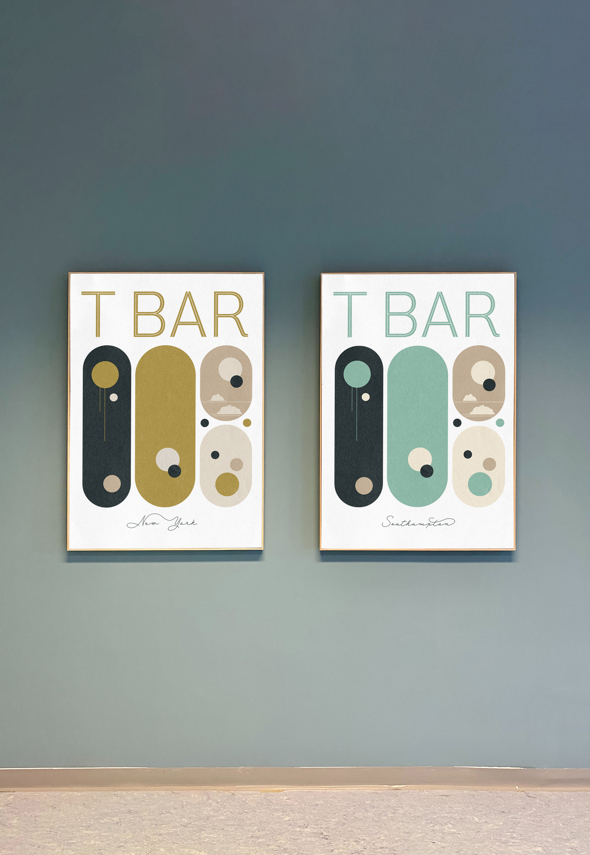 T Bar Color Palette Prints