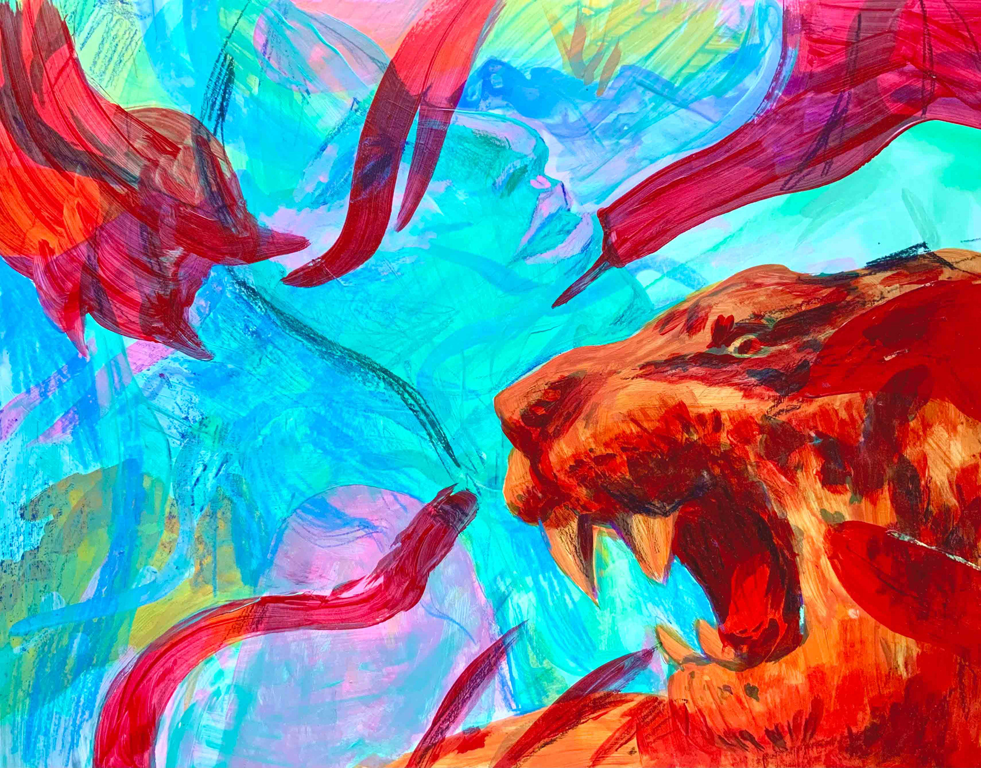Death by Tiger | Mixed Media | 2018