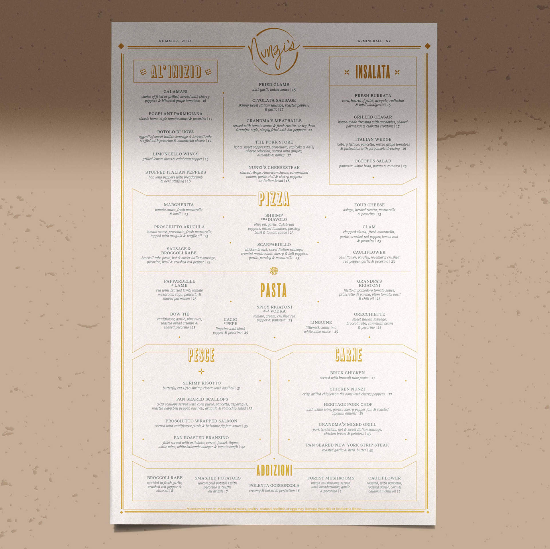 Dinner Menu