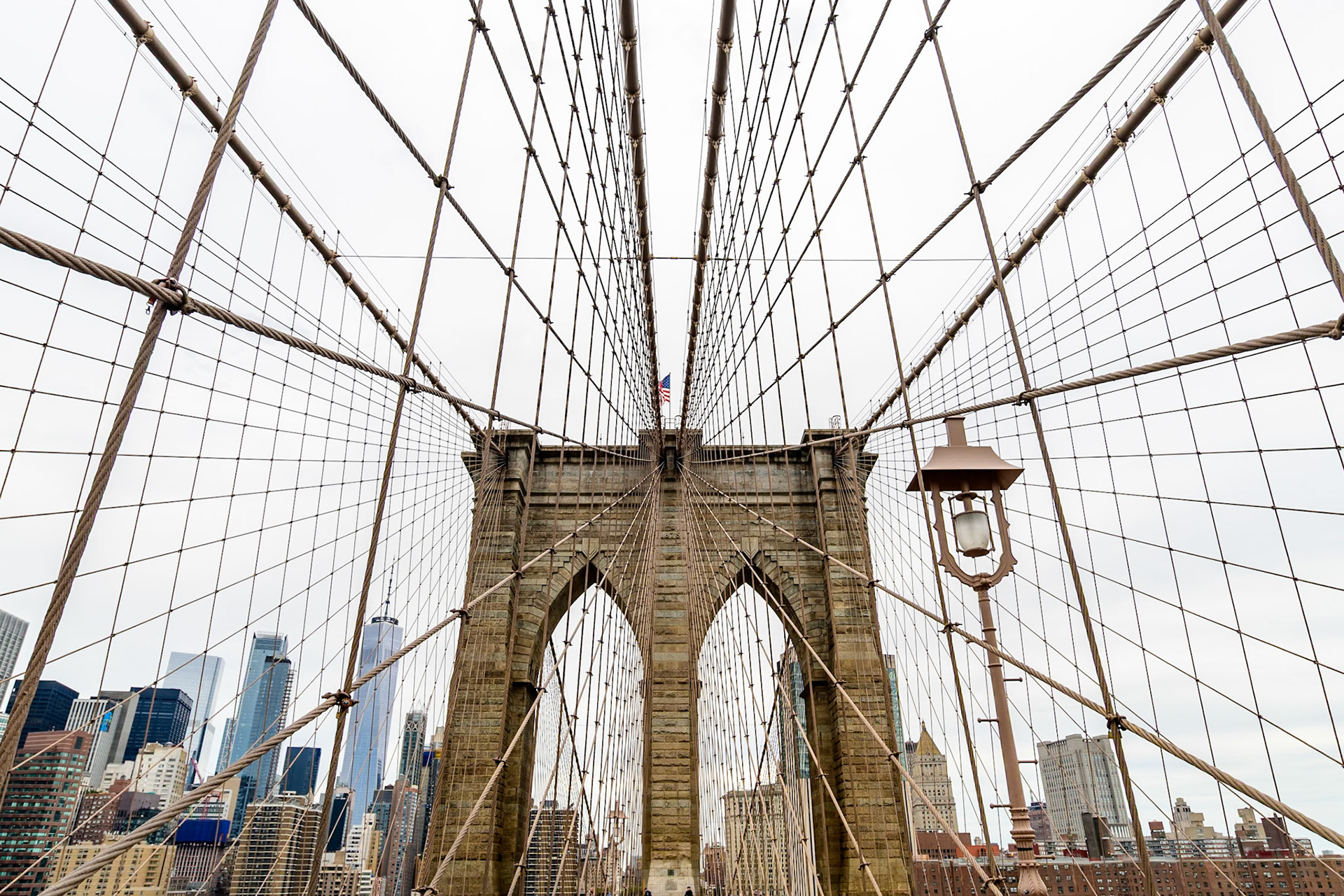 Looking Up at the Brooklyn Bridge