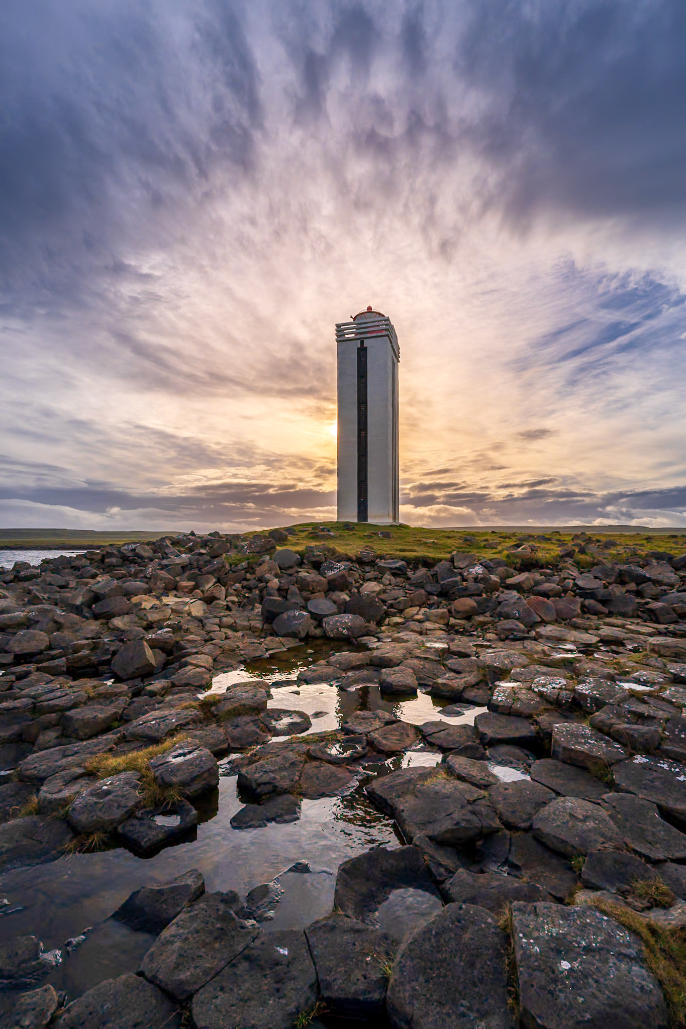 Dramatic Morning at Kálfshamarsviti lighthouse