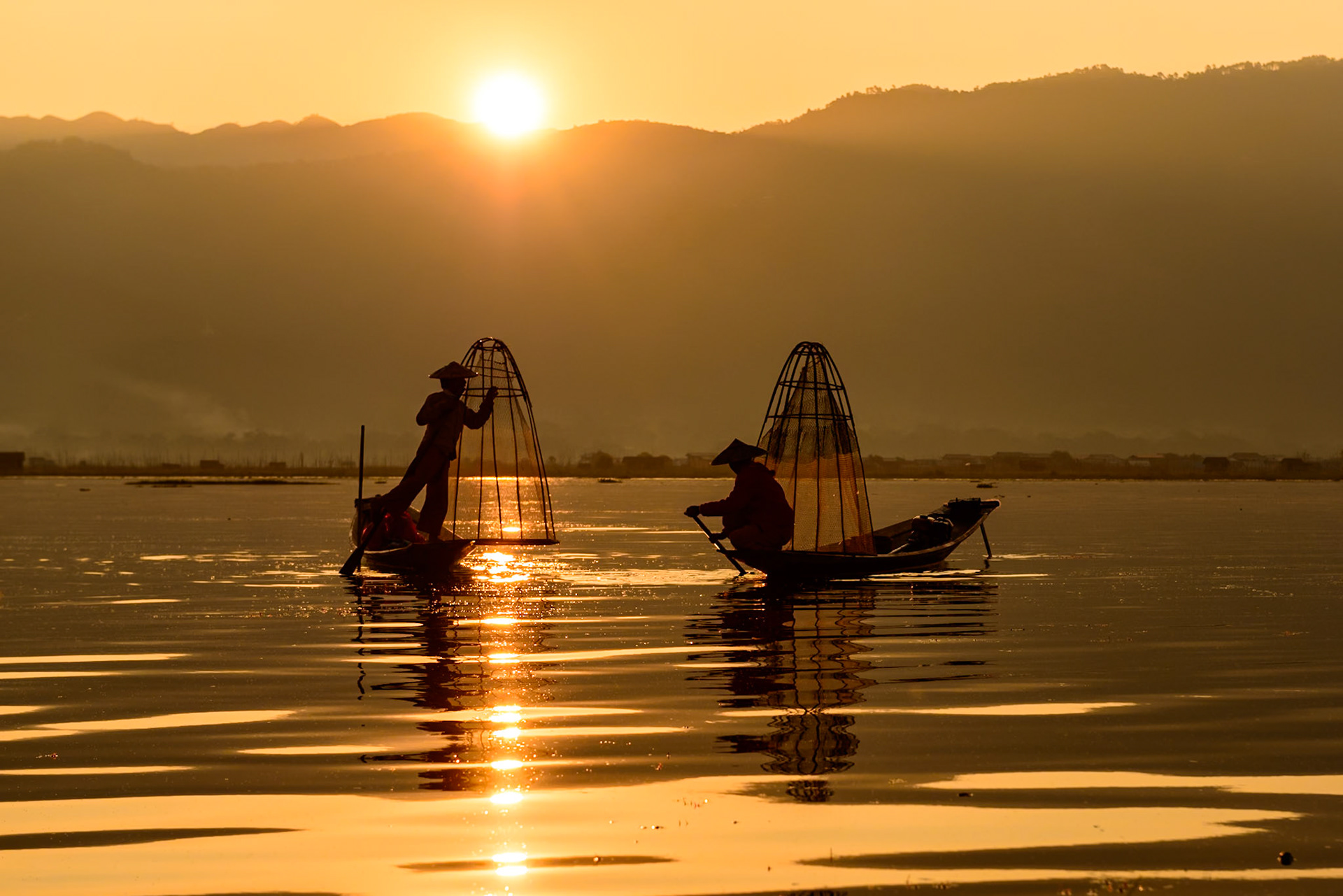 Netting the sunrise