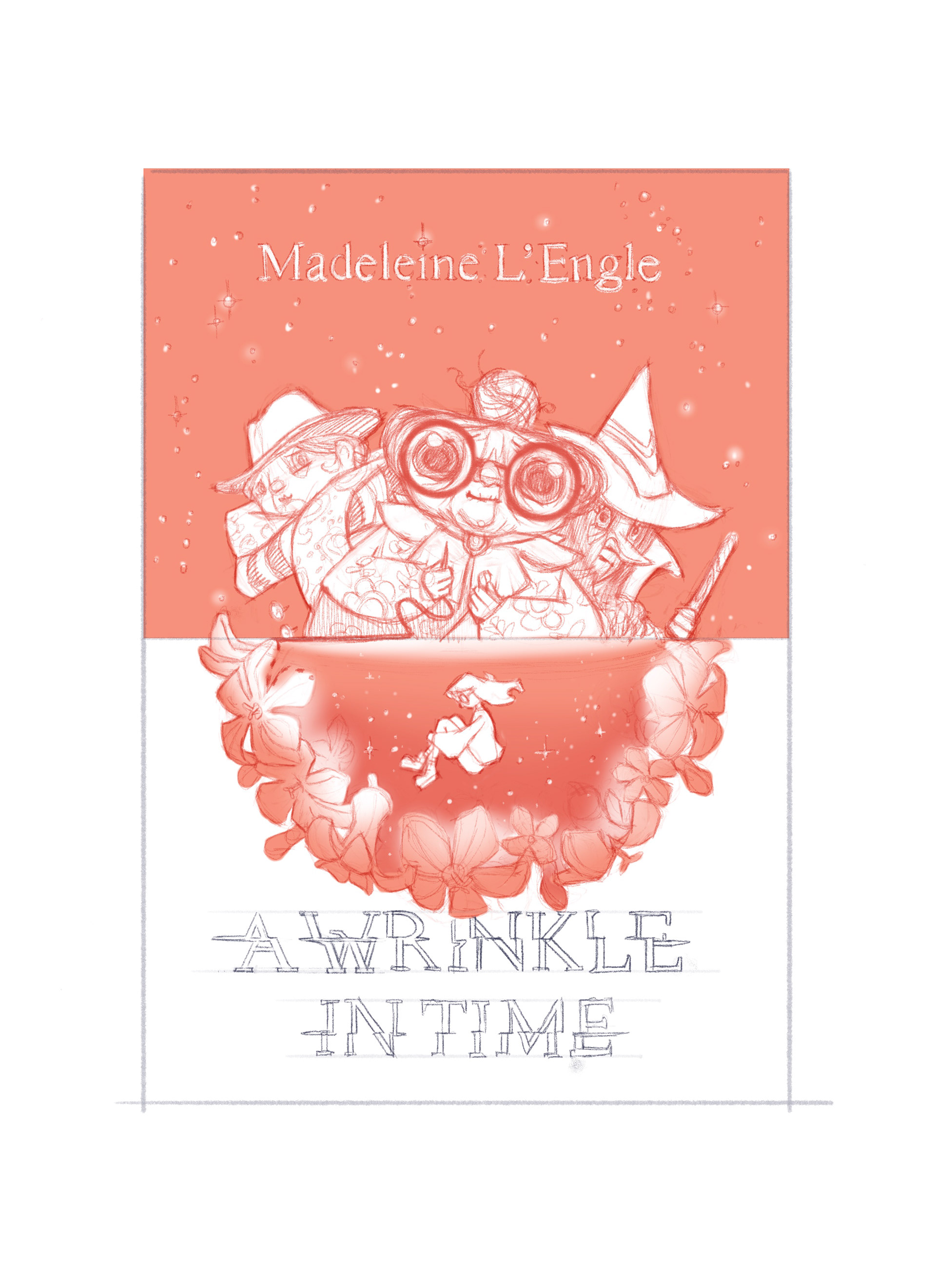 rough draft drawn in procreate