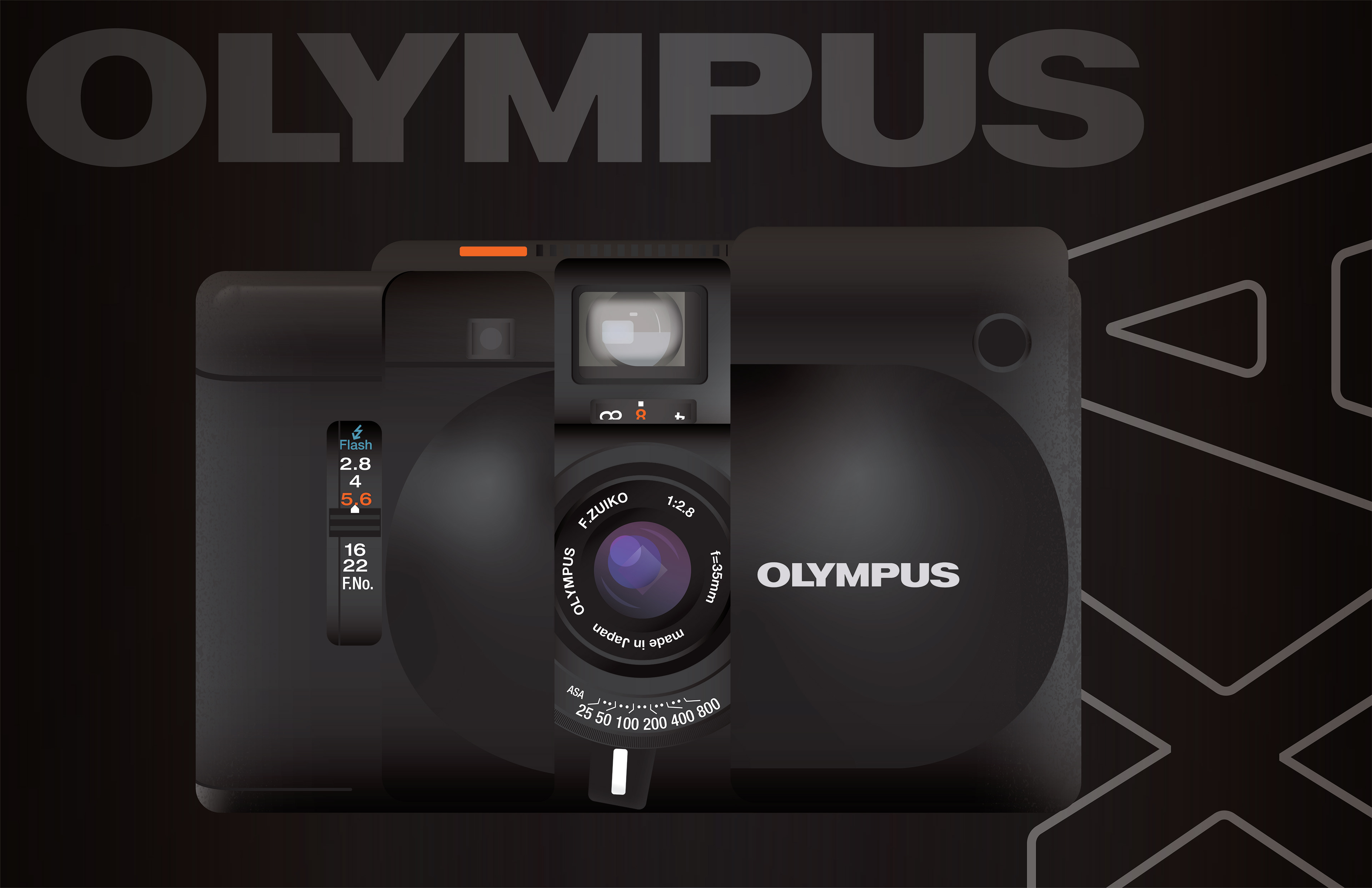 Vector Illustration of an Olympus XA Camera
