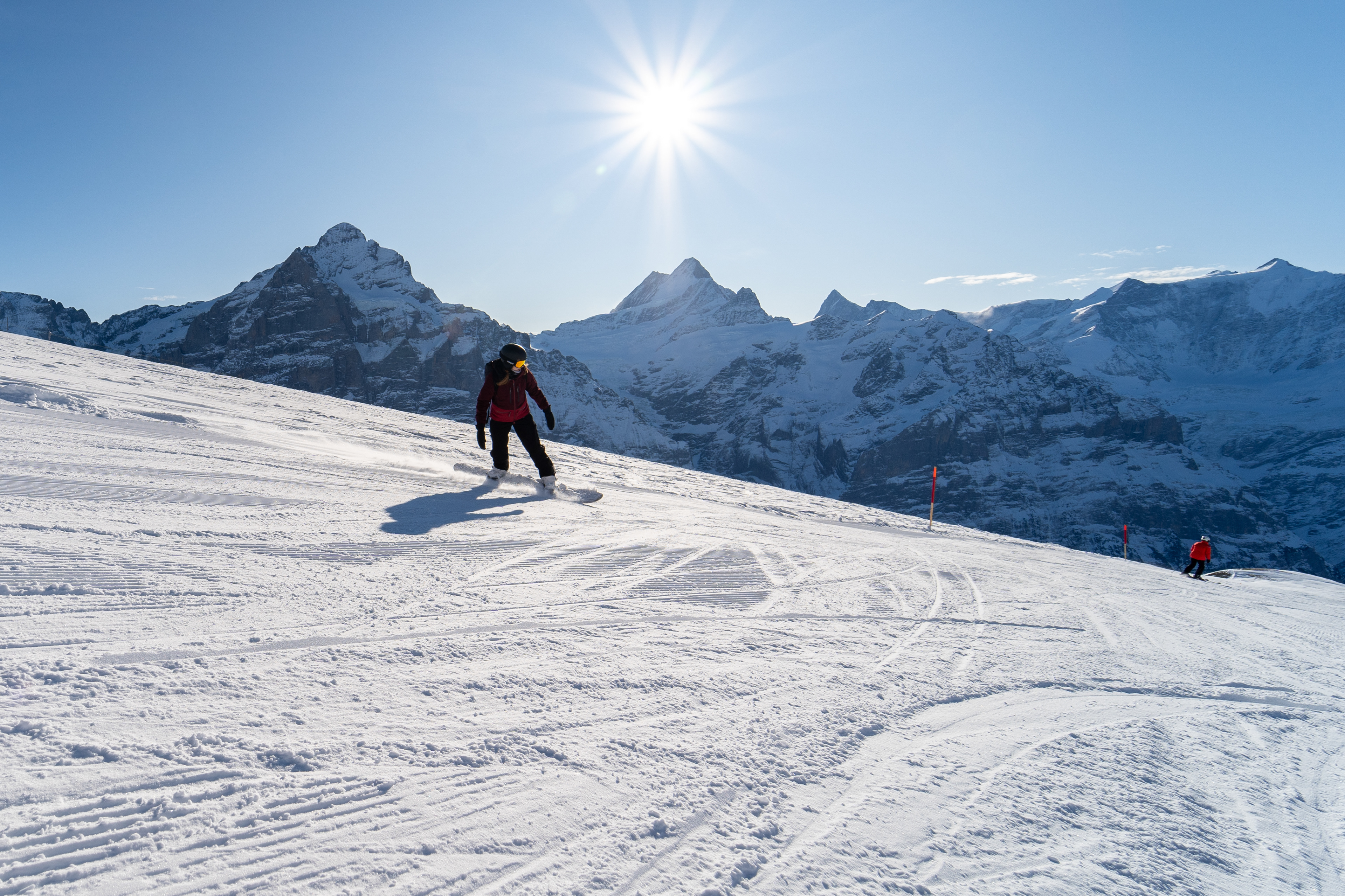 Snowboarden Skigebiet Grindelwald First