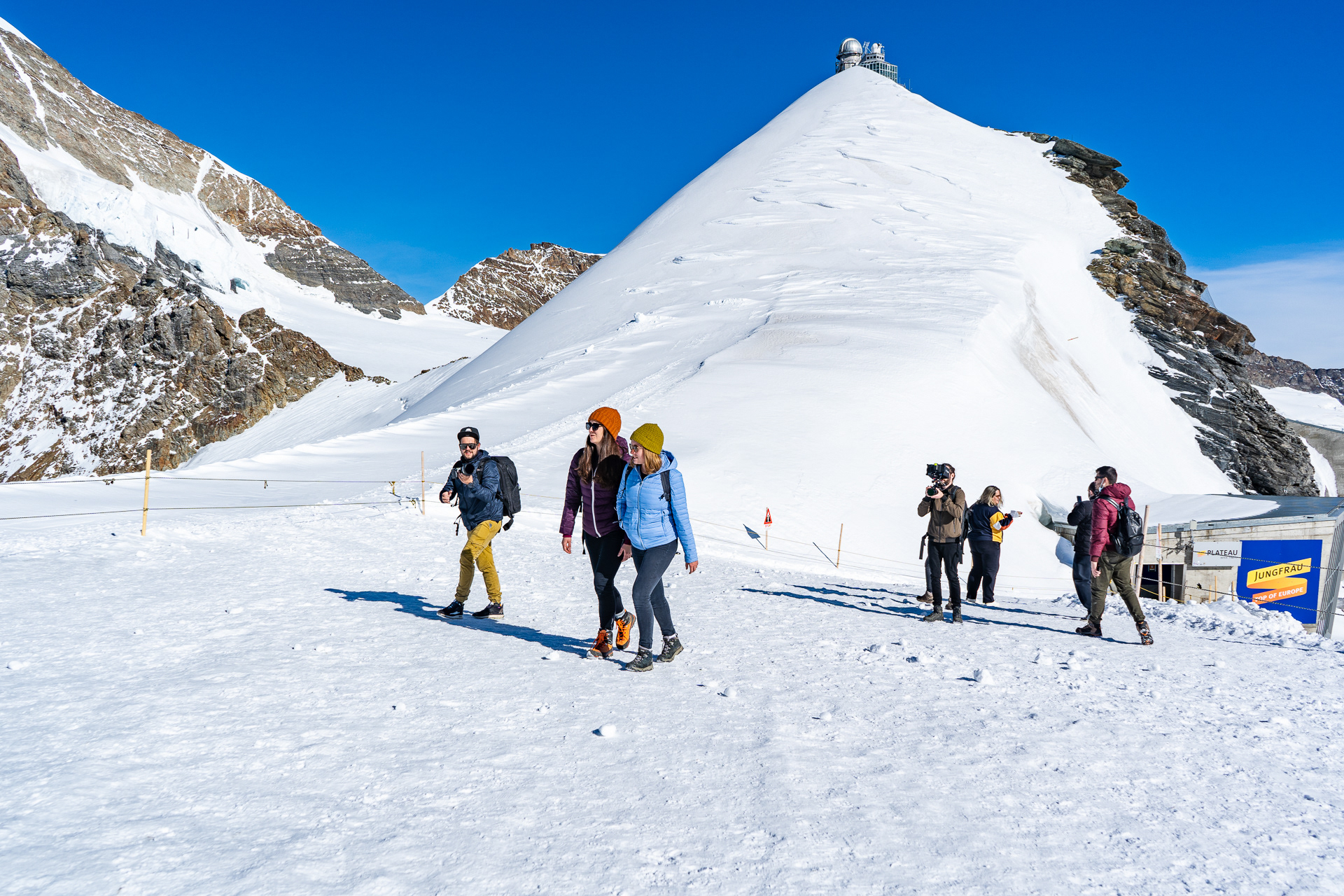 Behind the Scenes auf dem Jungfraujoch