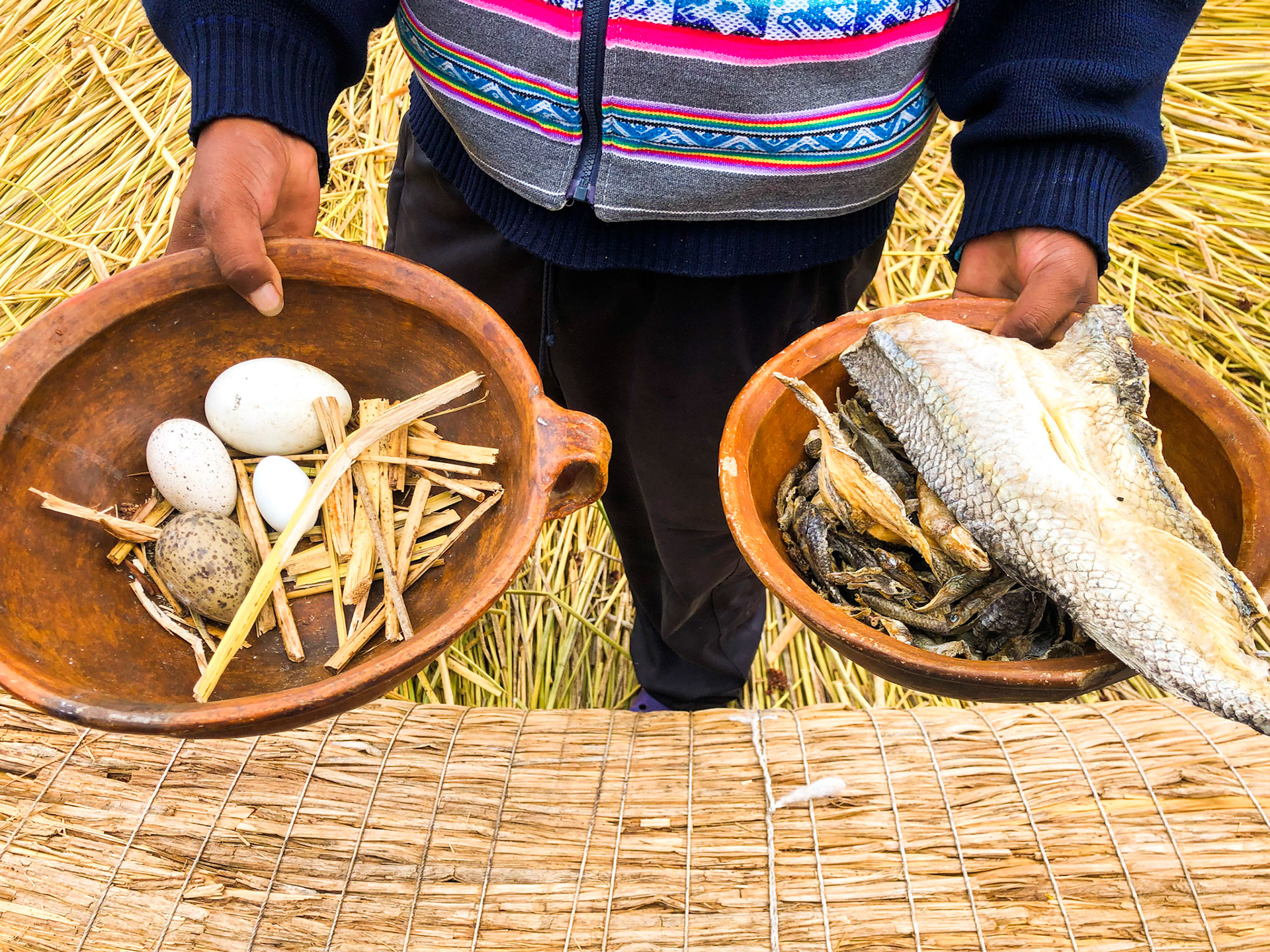Gastronomía. Islas flotantes de los Uros. (2019). Fotografía propia.