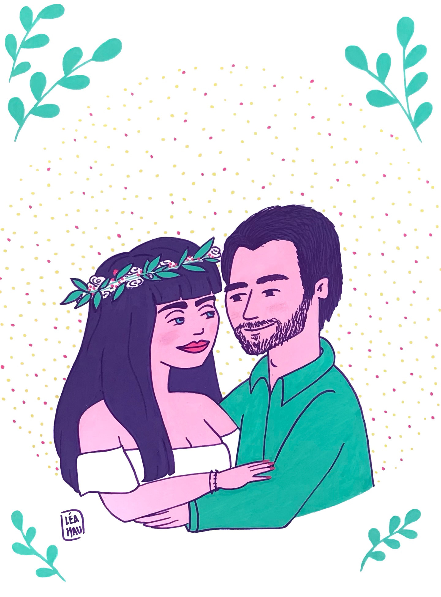 Portrait de futurs mariés