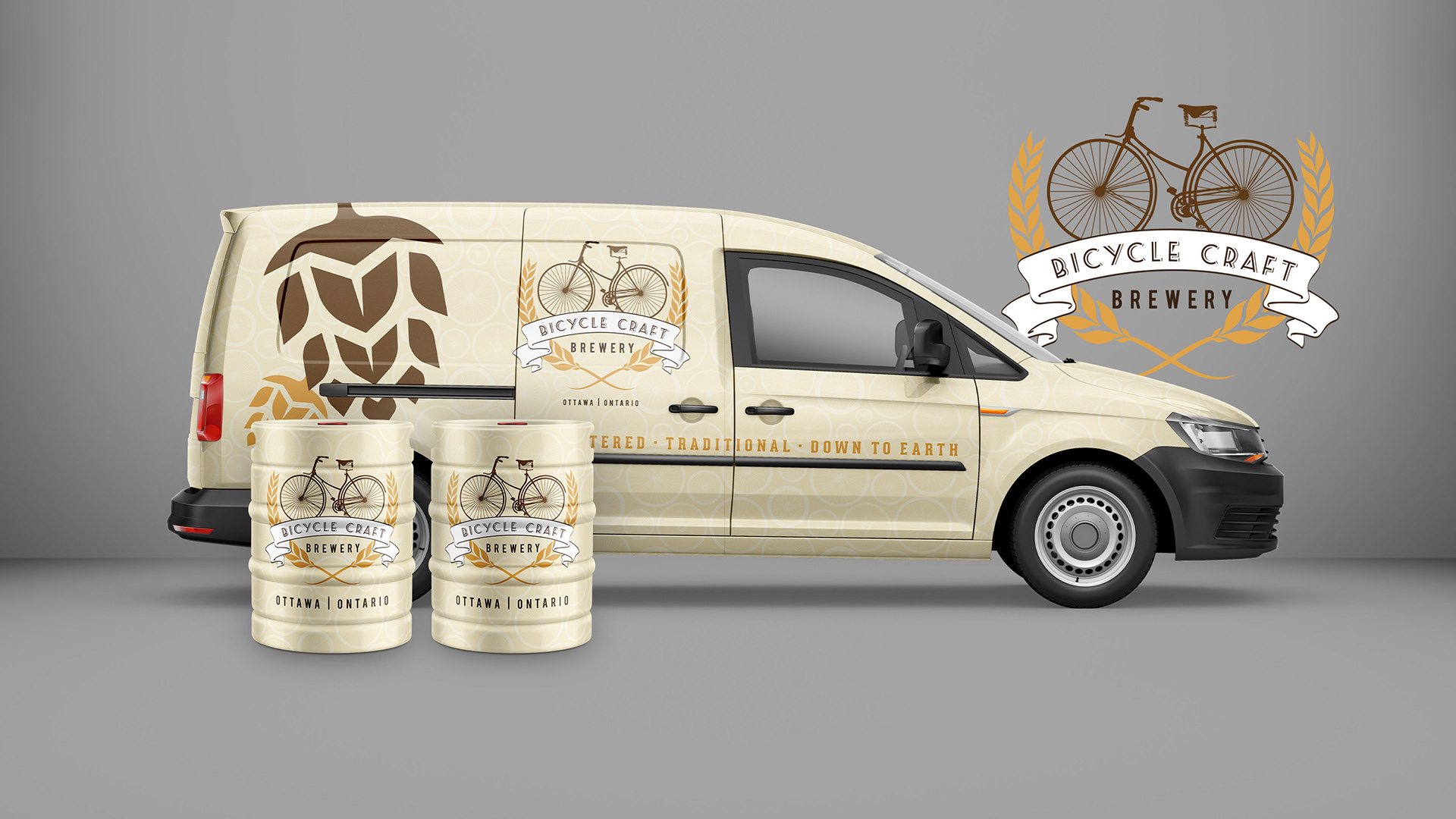 Panel van vinyl wrap design mockup.