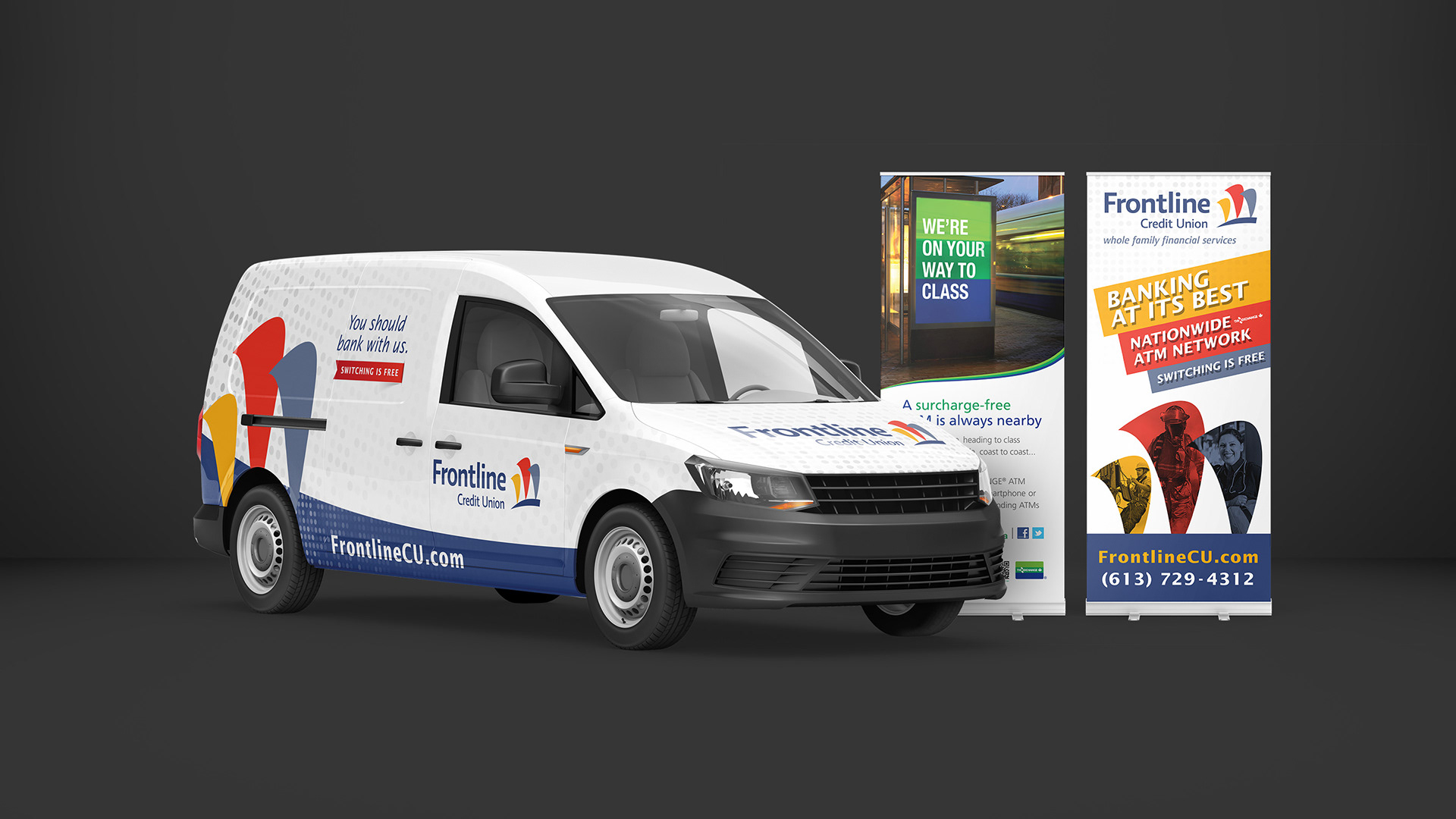 Passenger van vinyl wrap design mockup.