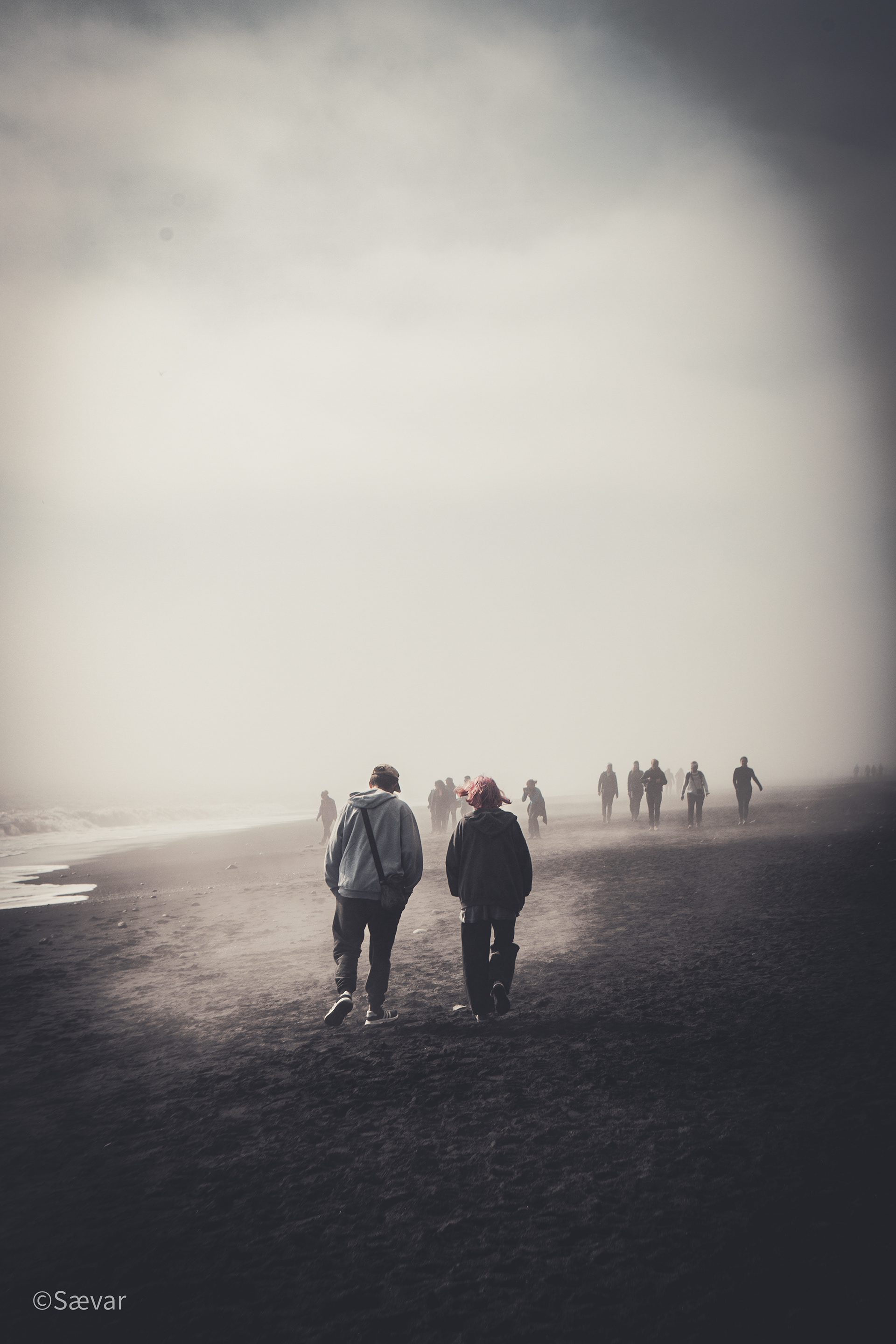 Reynisfjara on a foggy day