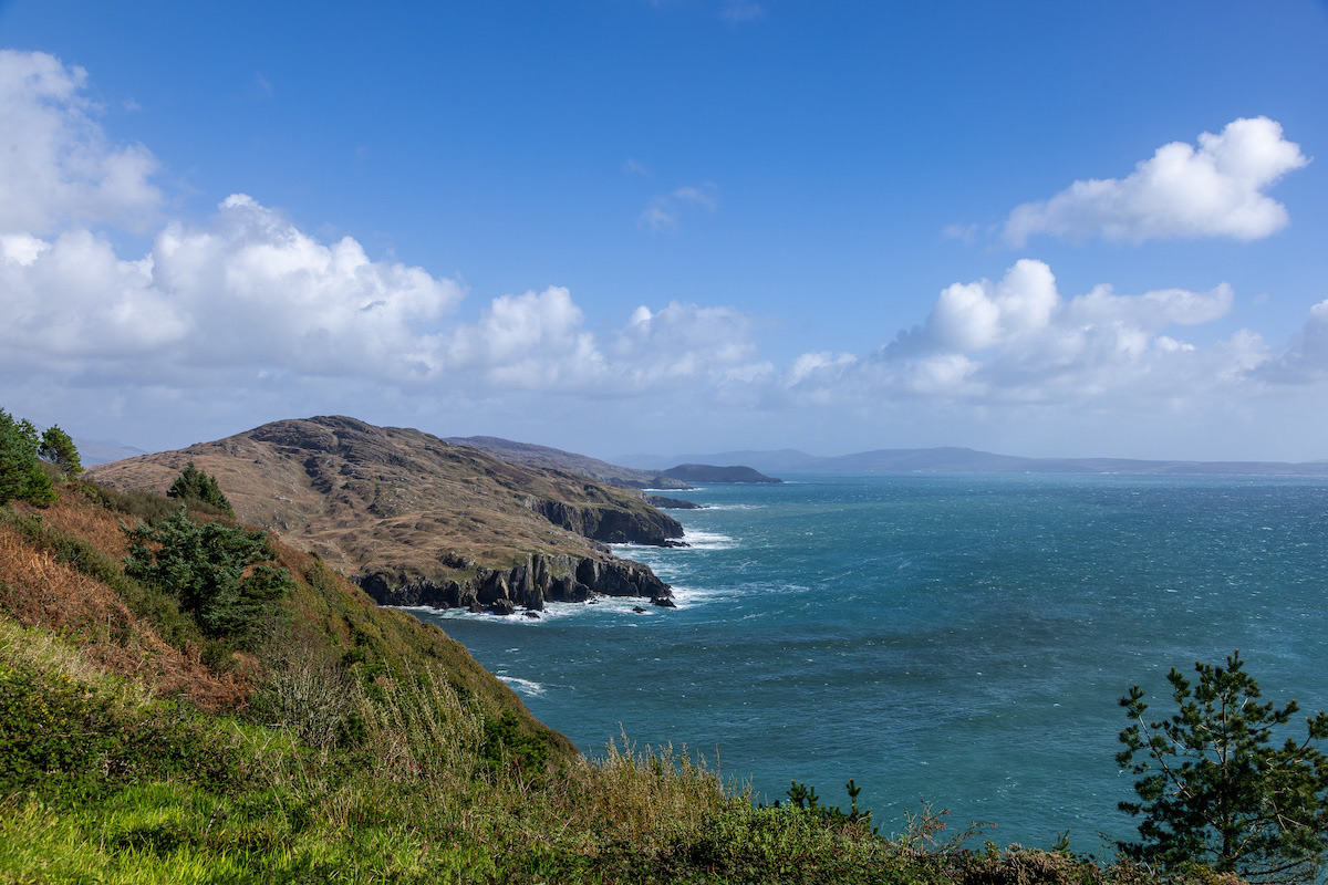 Looking up the coast from Dzogchen Beara