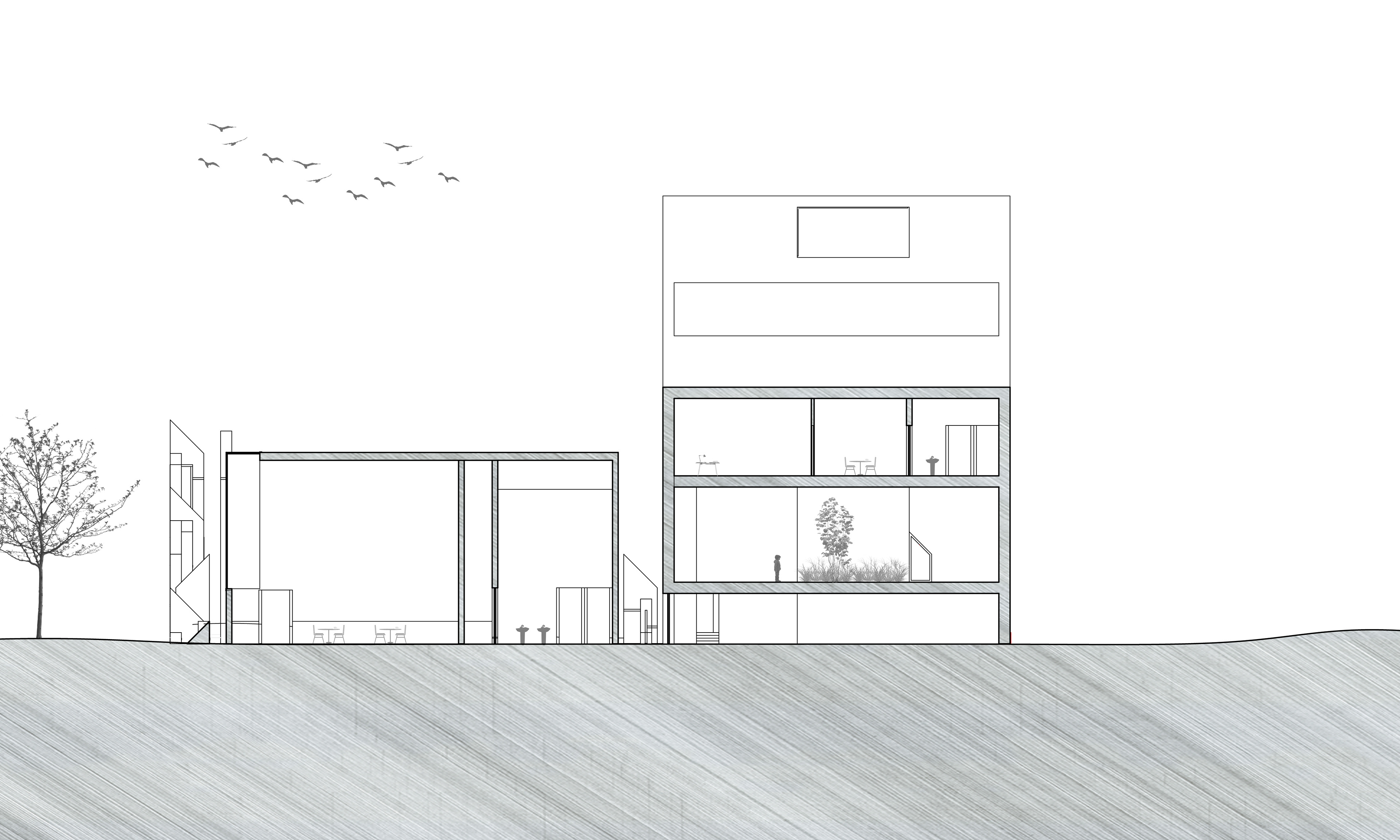 southeast elevation section