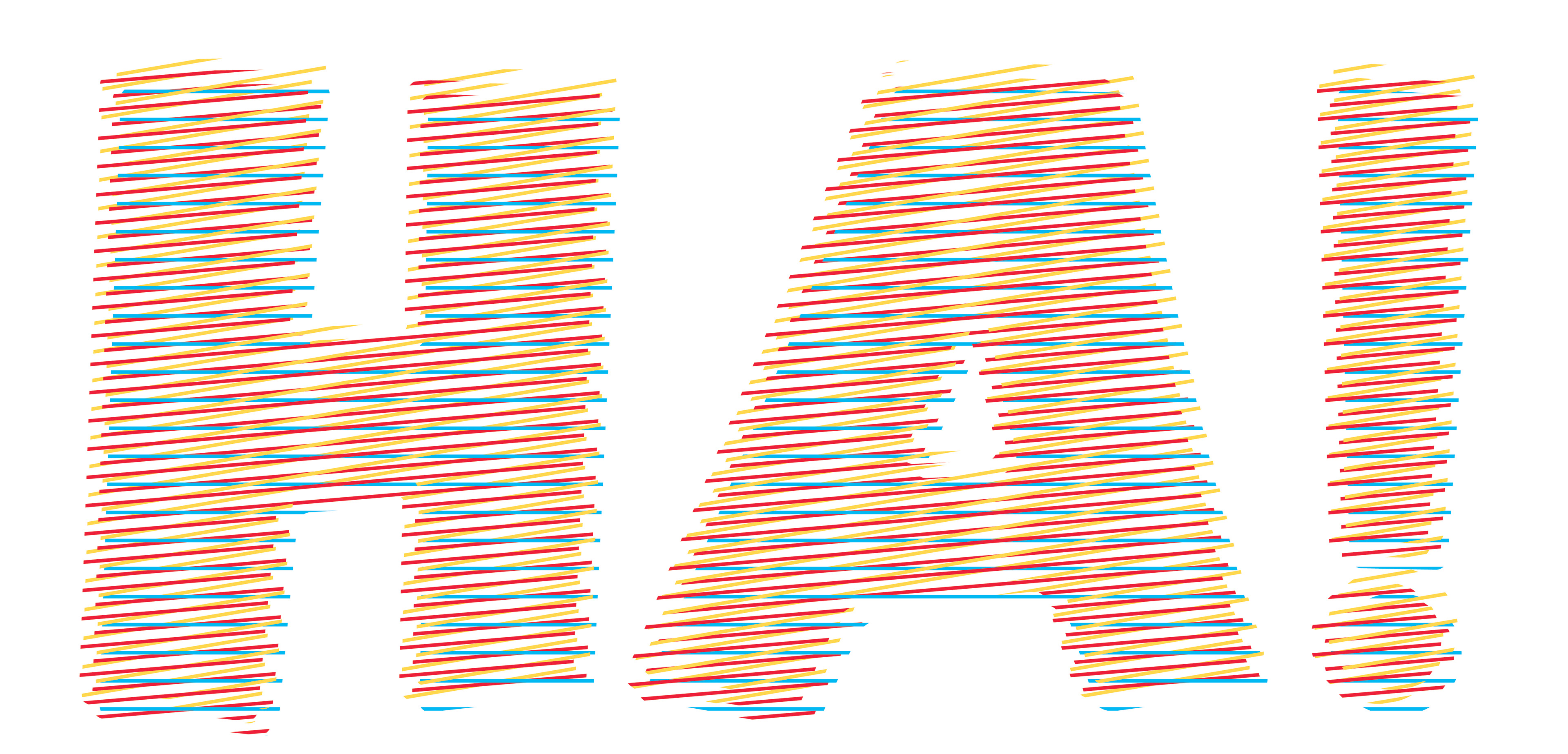 HA!, comedy, design, post modern, colors, bright, typography, publication, poster design, app design