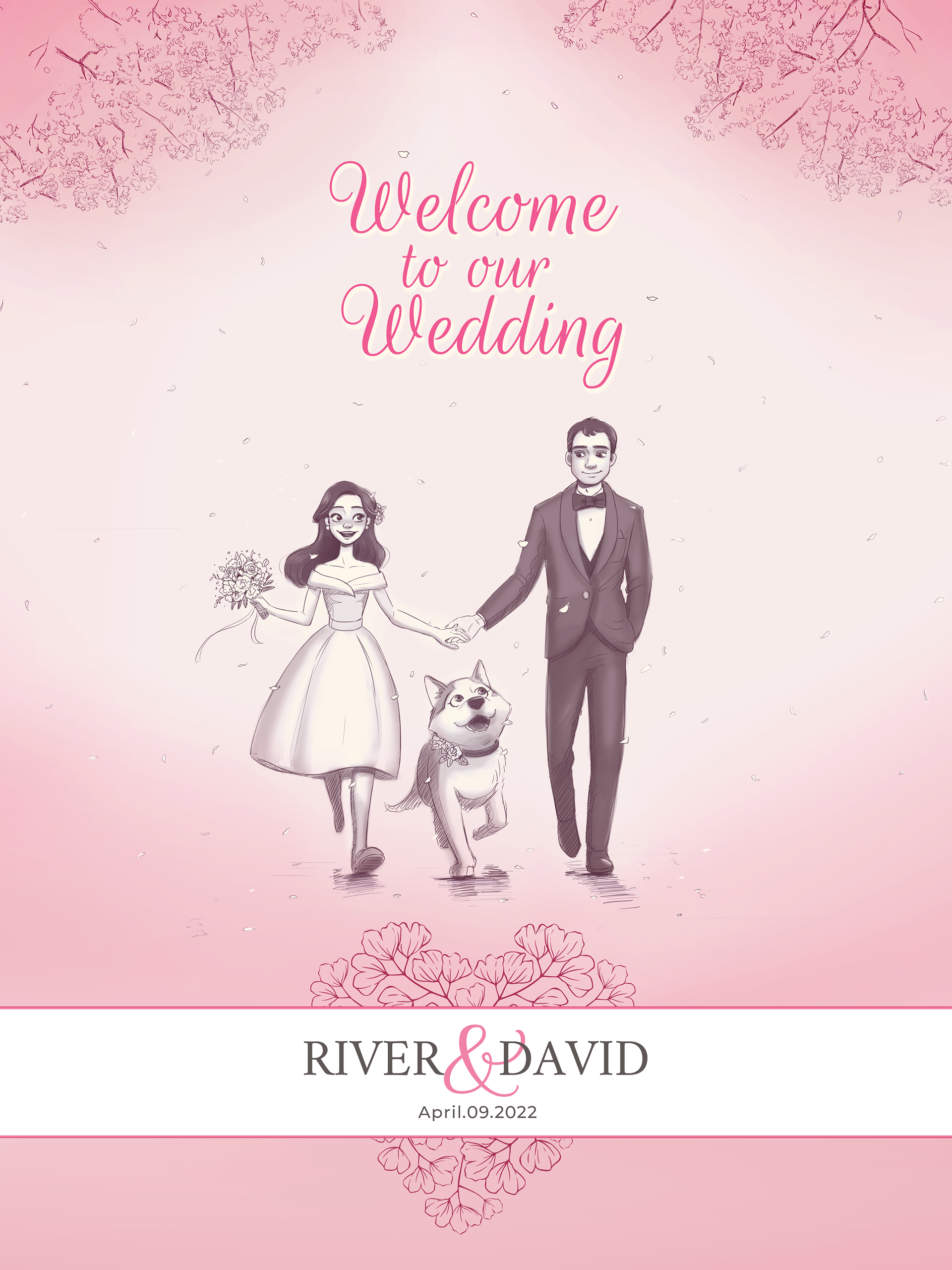 RED WINE LABEL FOR WEDDING
