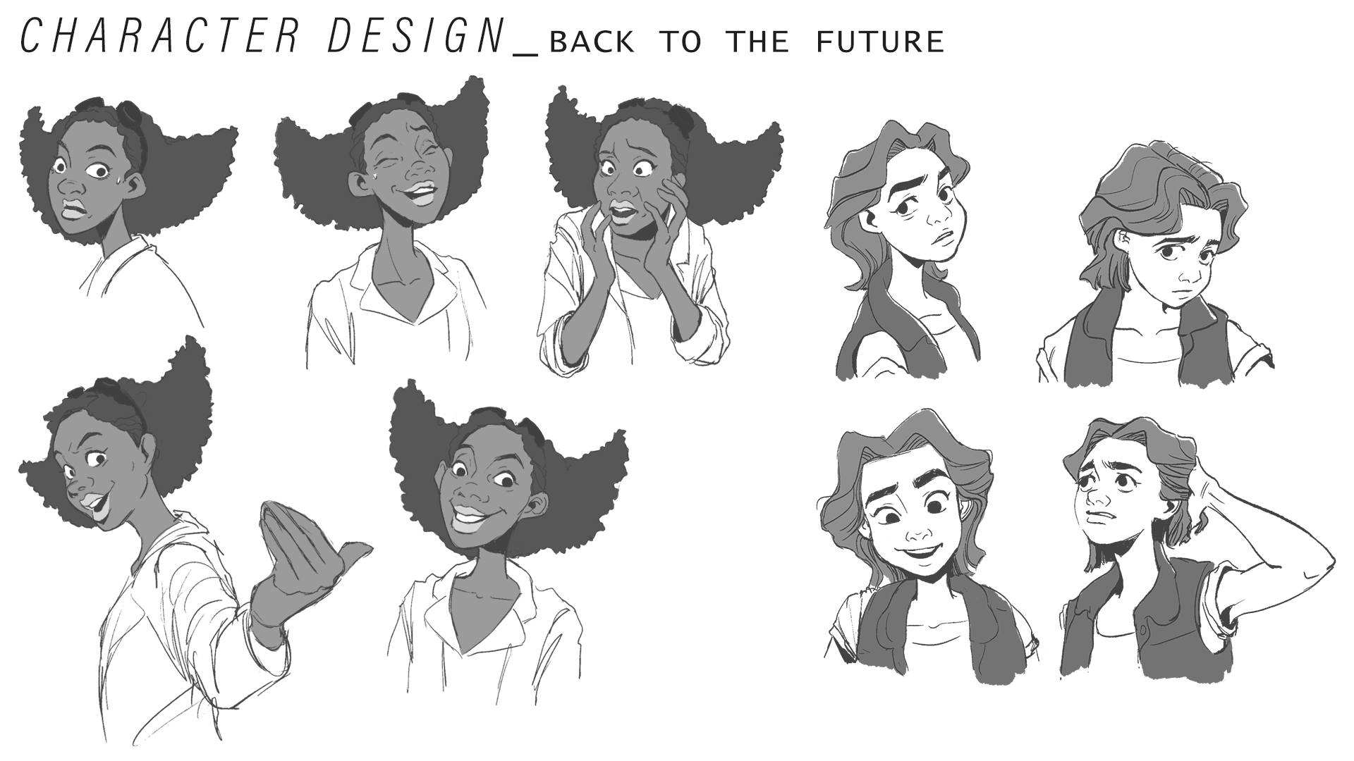 Character design for Female version of Dr. Brown & Martie