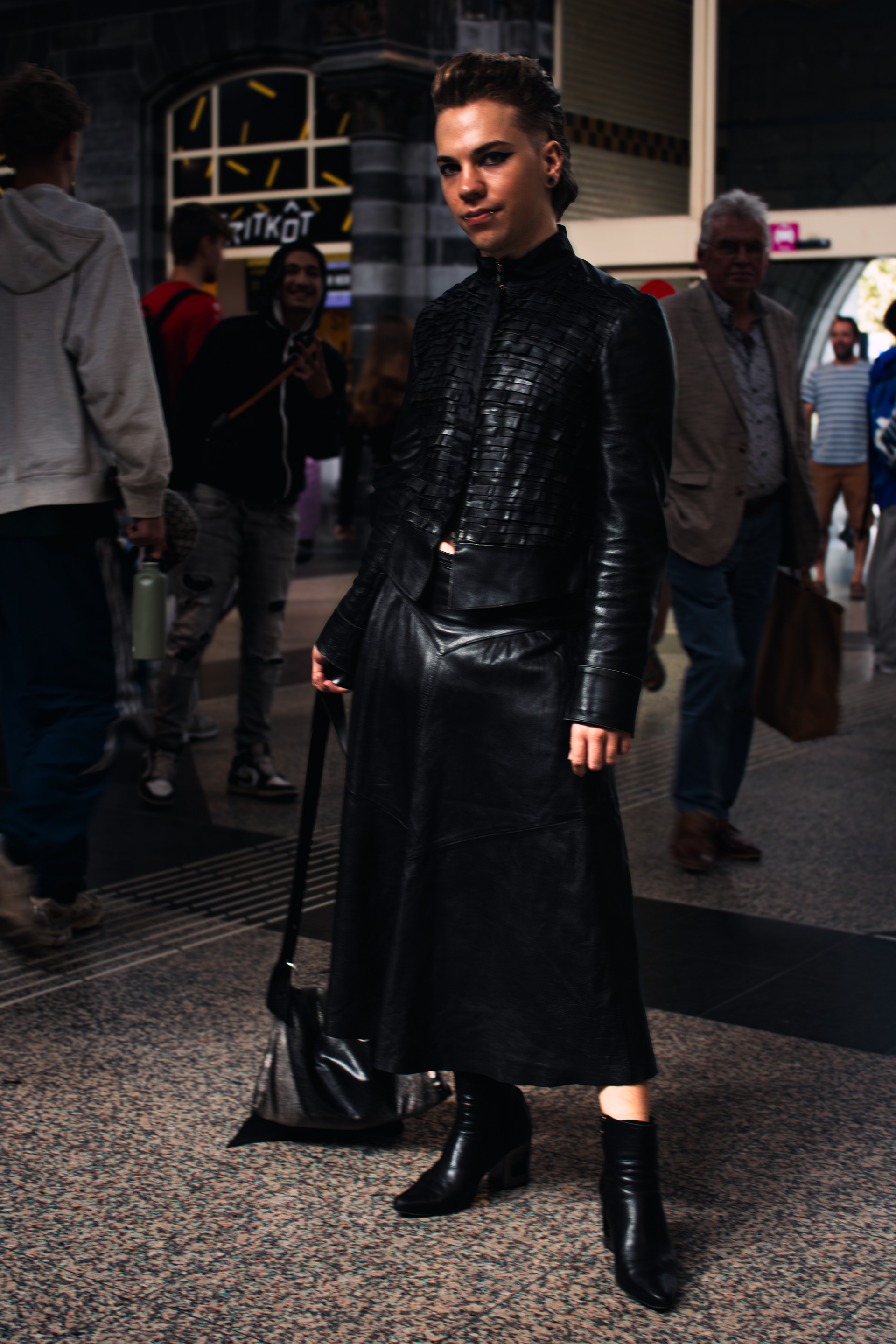 Jethro en route to a café